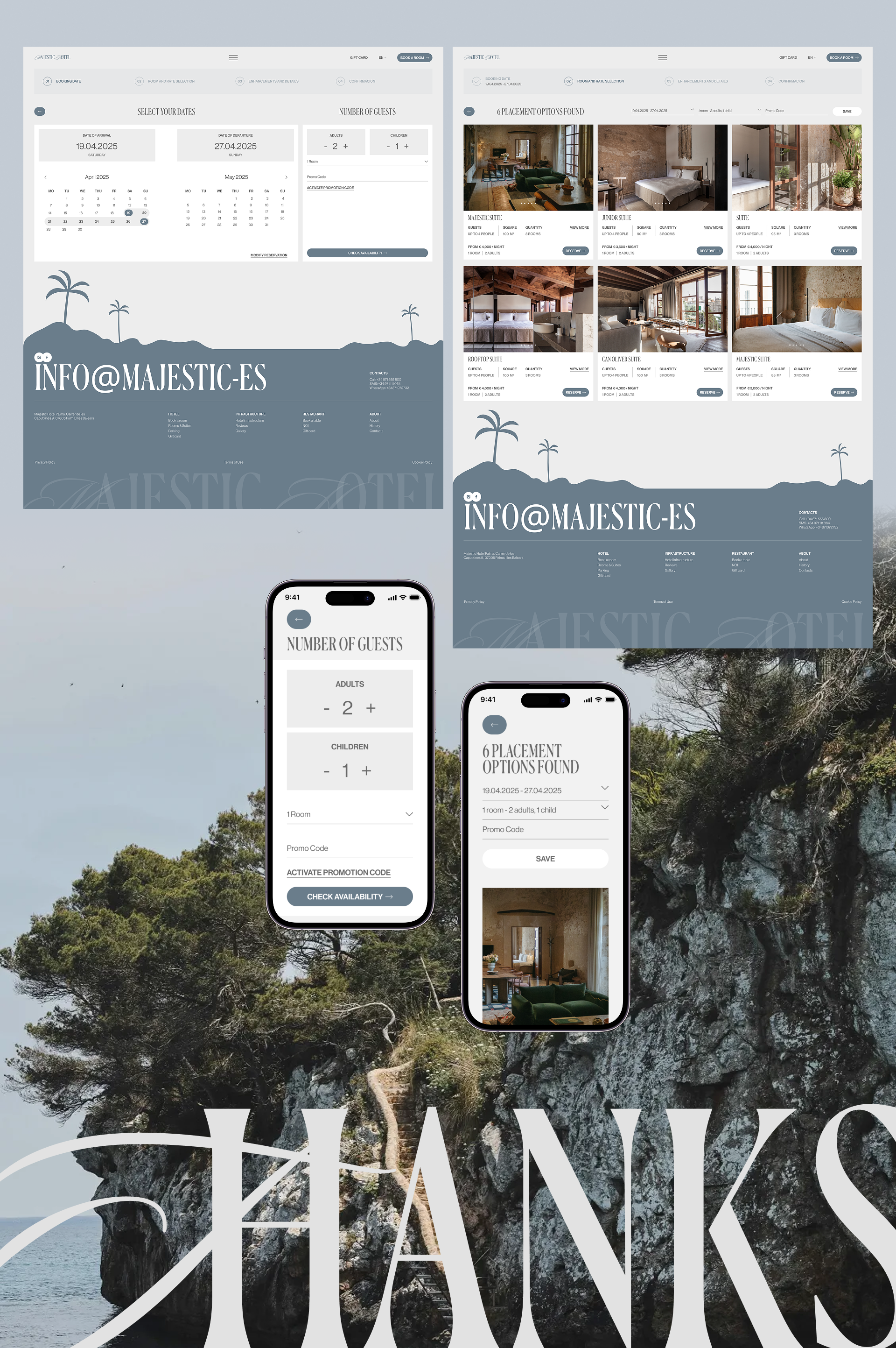 Majestic Hotel Palma - corporate website — Изображение №12 — Интерфейсы, Брендинг на Dprofile