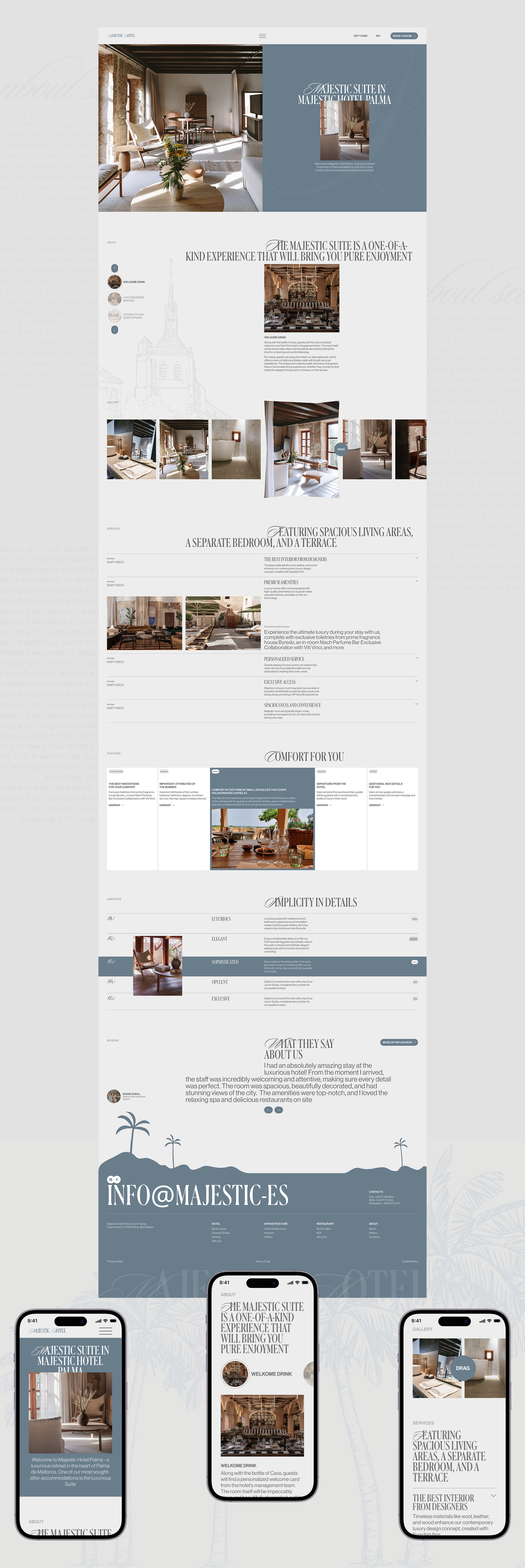 Majestic Hotel Palma - corporate website — Изображение №7 — Интерфейсы, Брендинг на Dprofile