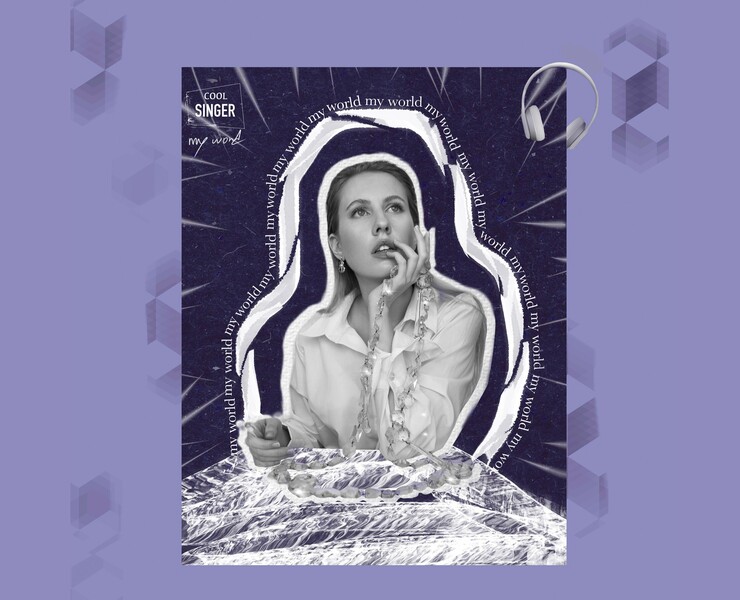 Музыкальная обложка: «My world - мой мир». — Иллюстрация, Графика на Dprofile