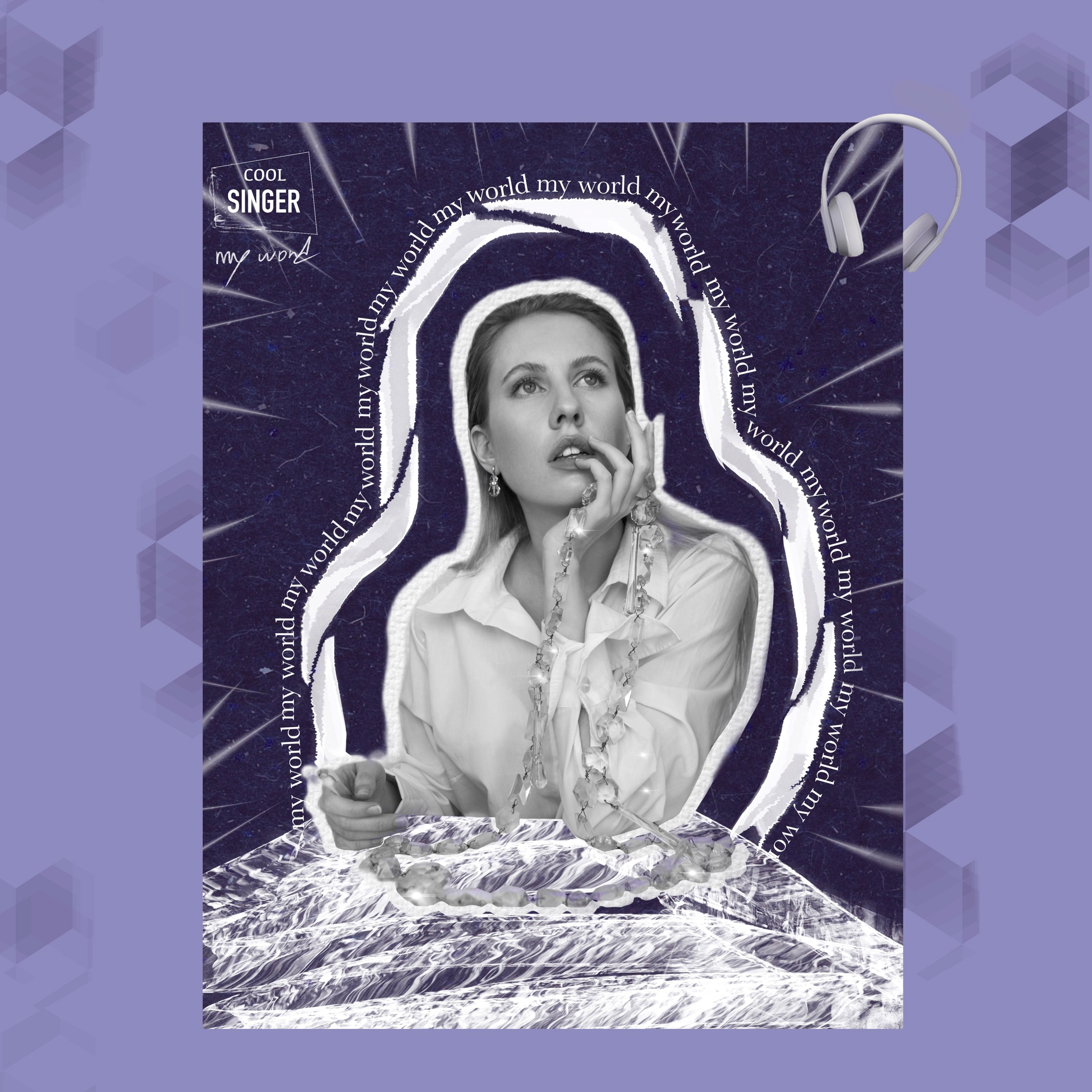 Музыкальная обложка: «My world - мой мир». — Изображение №4 — Иллюстрация, Графика на Dprofile