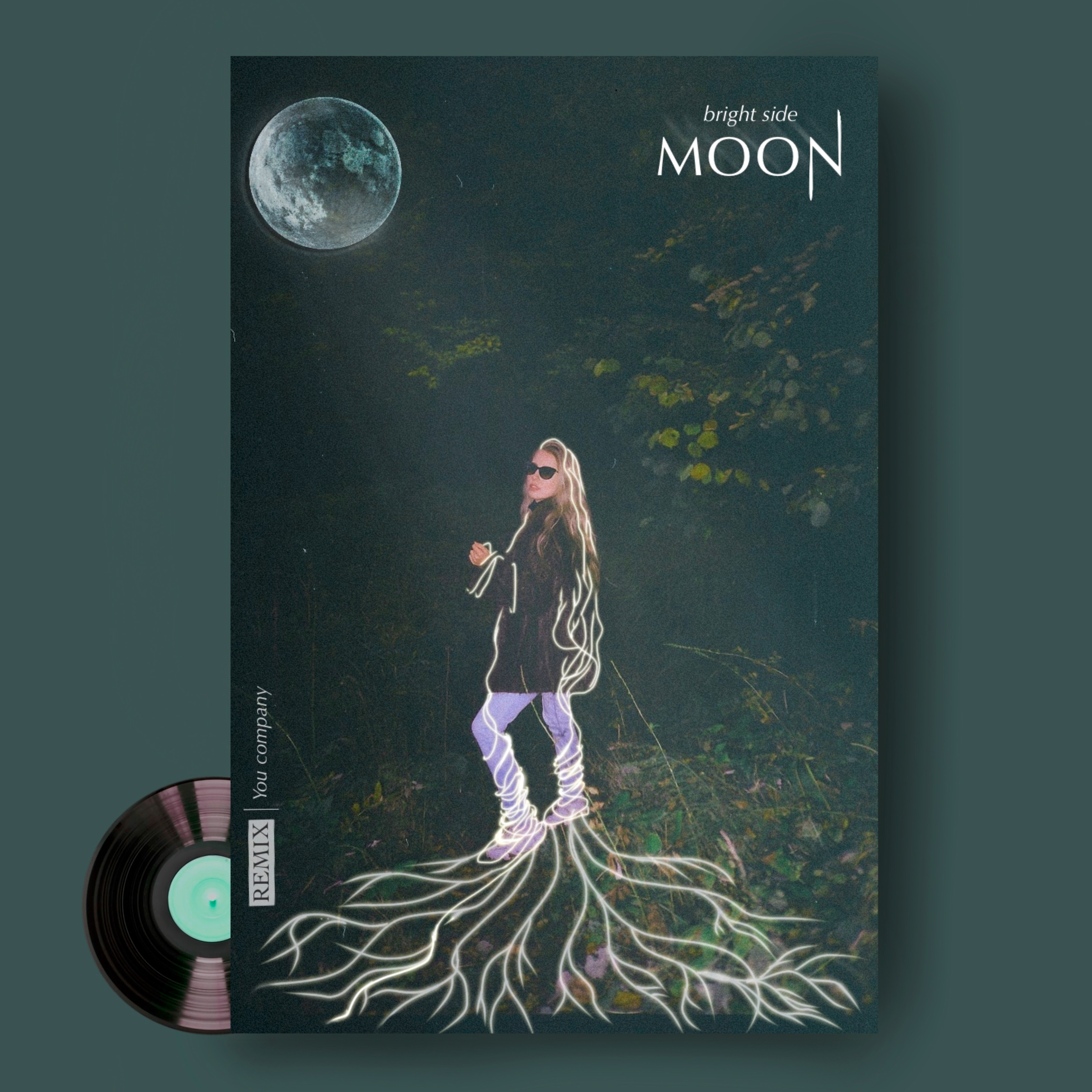 Музыкальная обложка «Bright side moon». — Изображение №5 — Иллюстрация, Графика на Dprofile