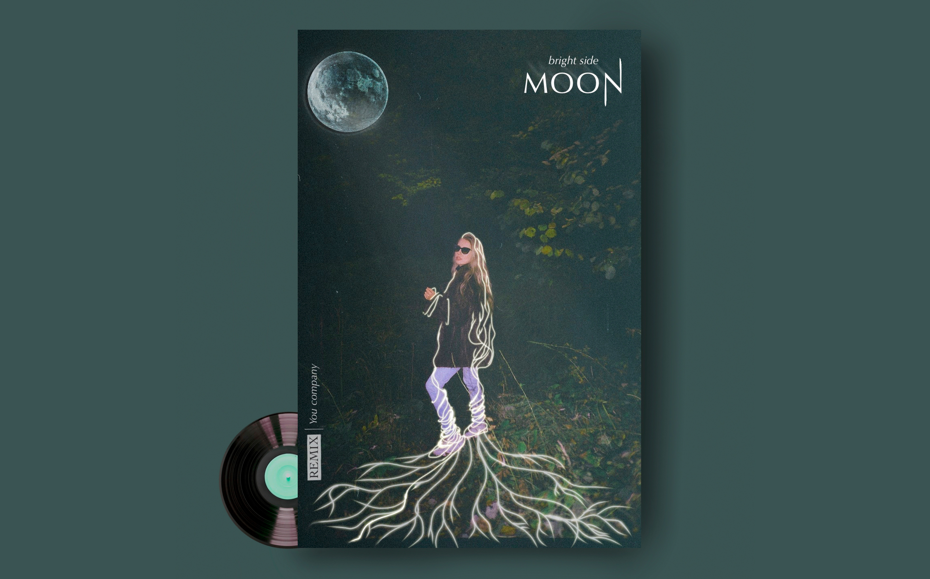 Музыкальная обложка «Bright side moon». — Изображение №4 — Иллюстрация, Графика на Dprofile
