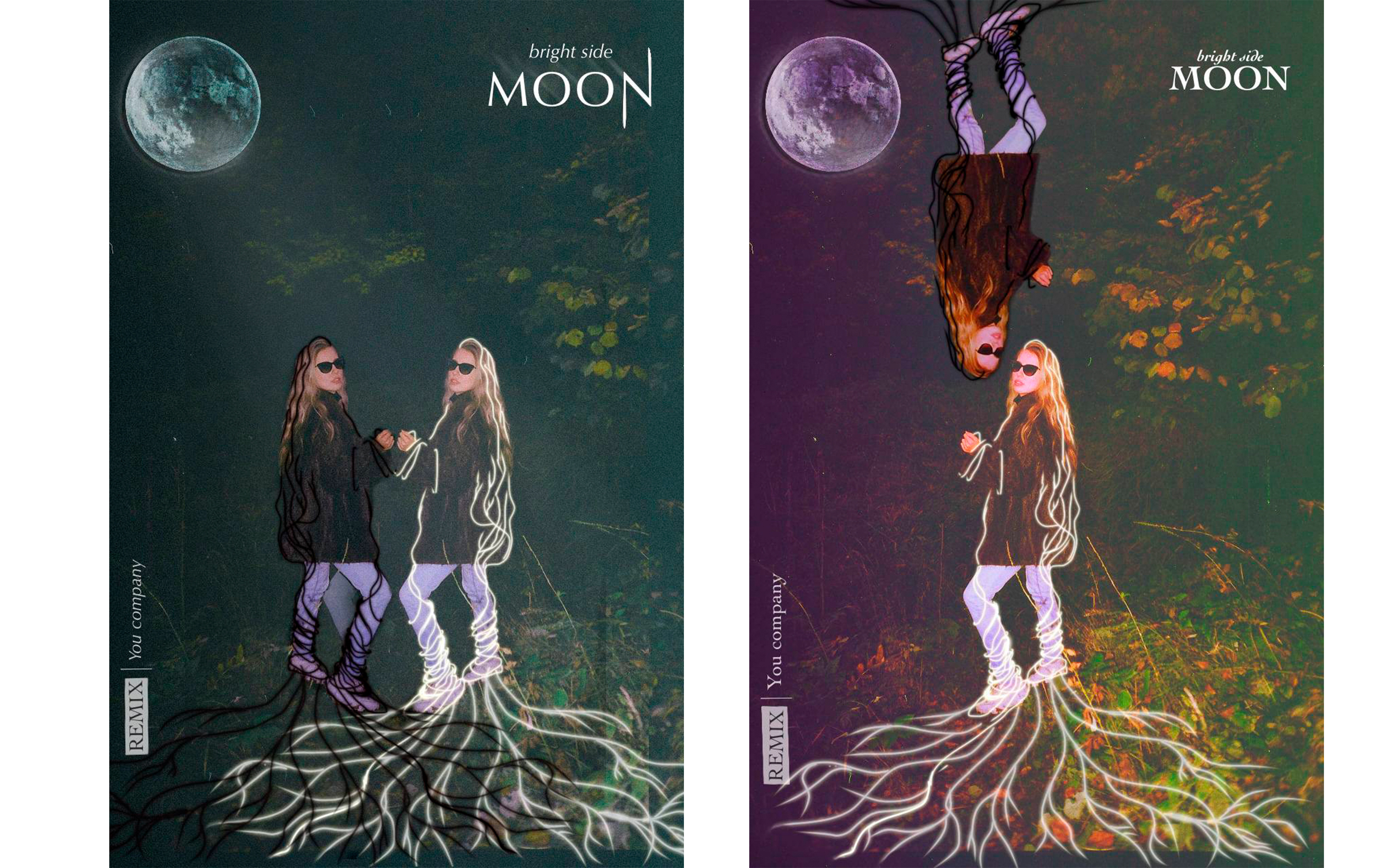 Музыкальная обложка «Bright side moon». — Изображение №1 — Иллюстрация, Графика на Dprofile