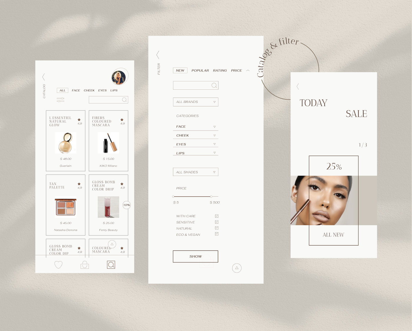 Cosmetics store mobile app — Изображение №6 — Интерфейсы на Dprofile