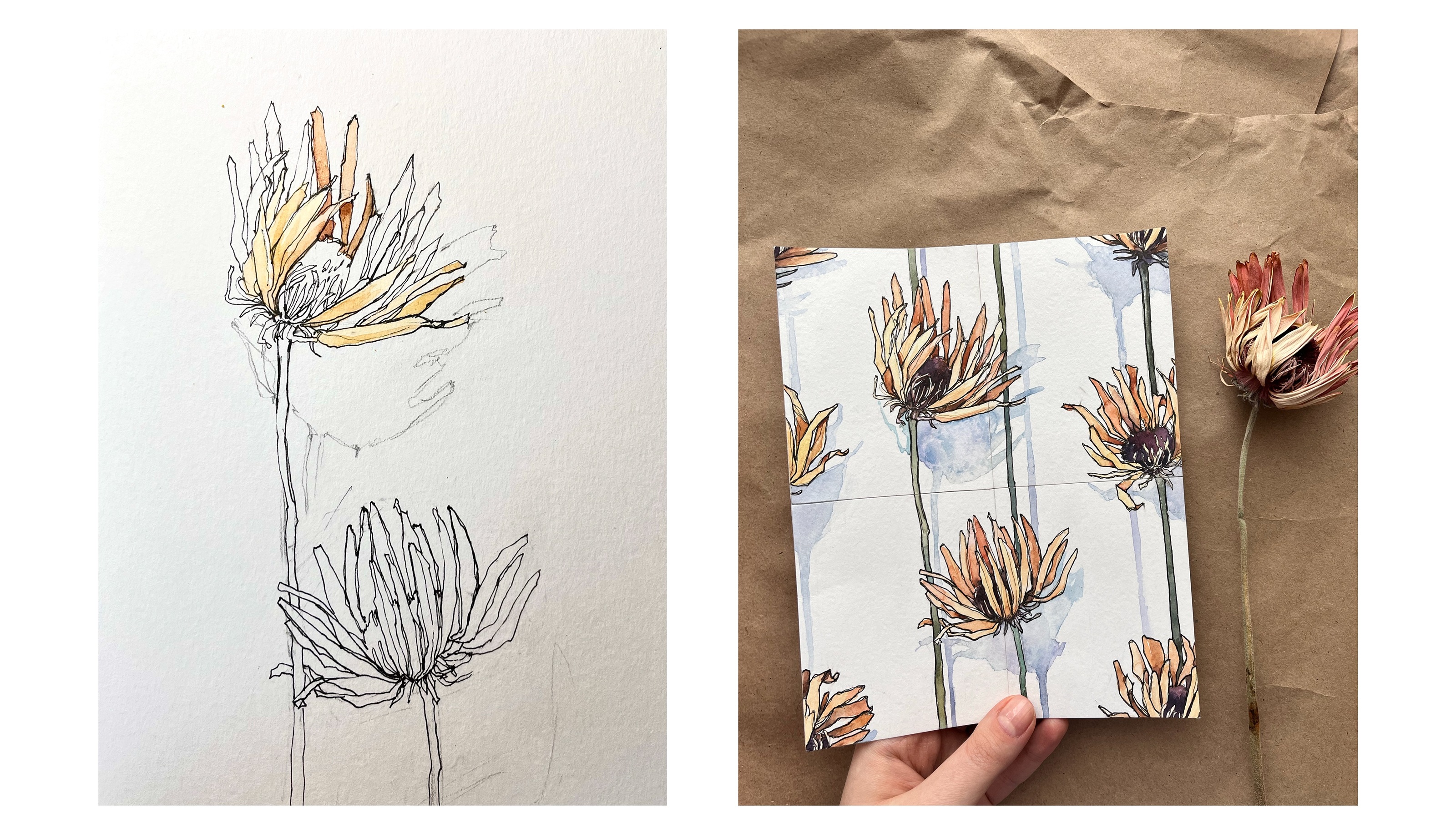 Pattern with yellow gerbera — Изображение №1 — Брендинг, Иллюстрация на Dprofile