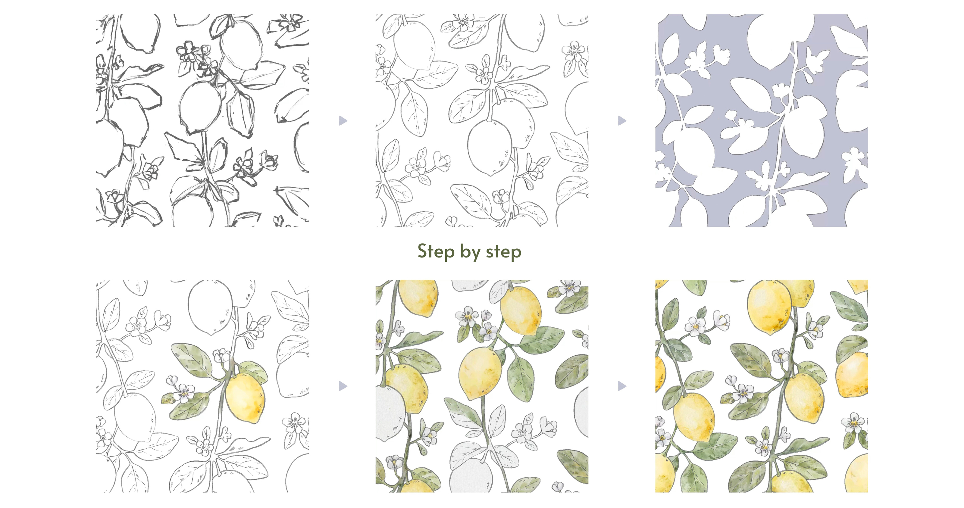 Seamless pattern with watercolor lemons — Изображение №9 — Иллюстрация на Dprofile