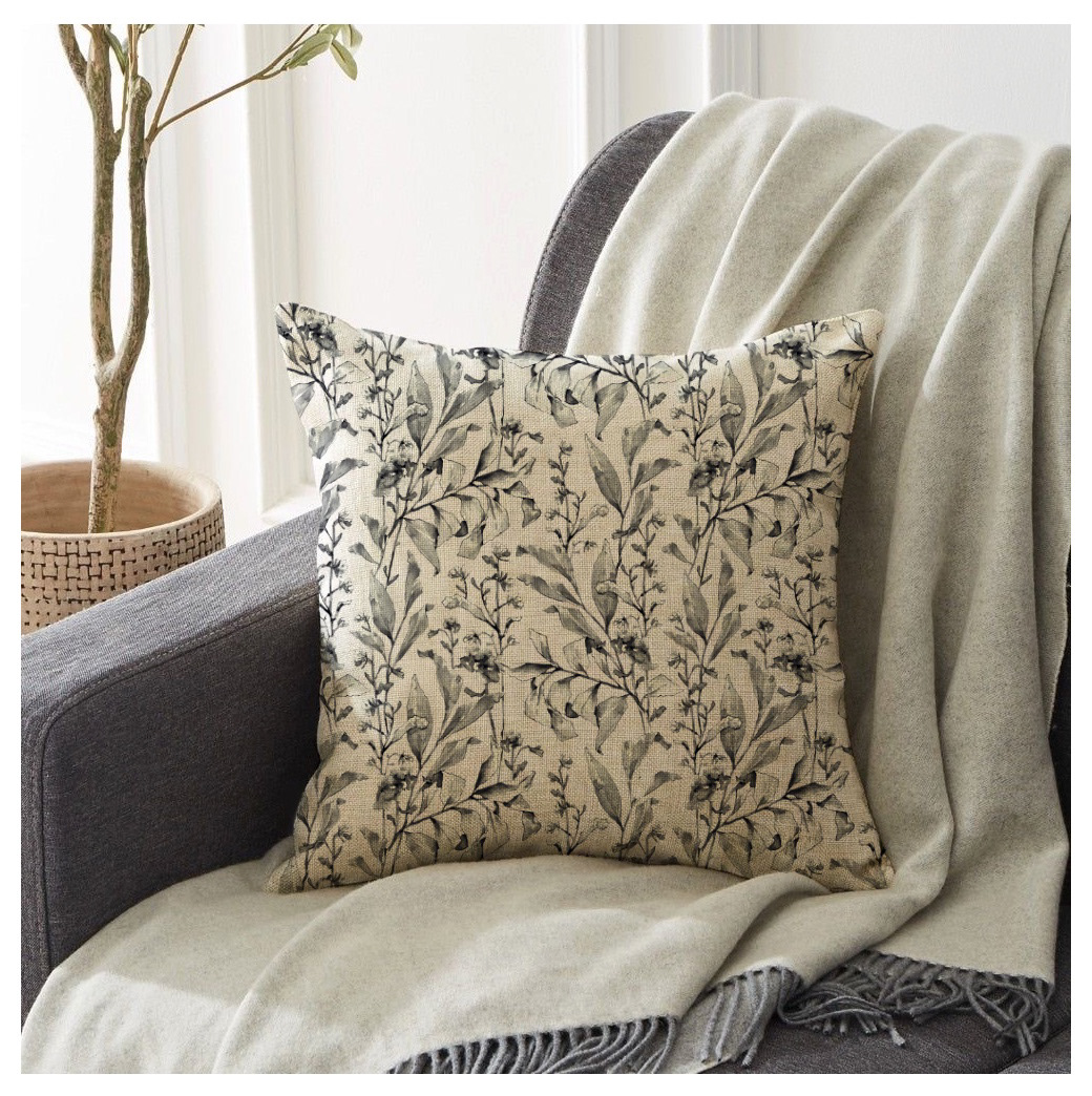 Seamless pattern with watercolor flowers and leaves — Изображение №12 — Иллюстрация на Dprofile