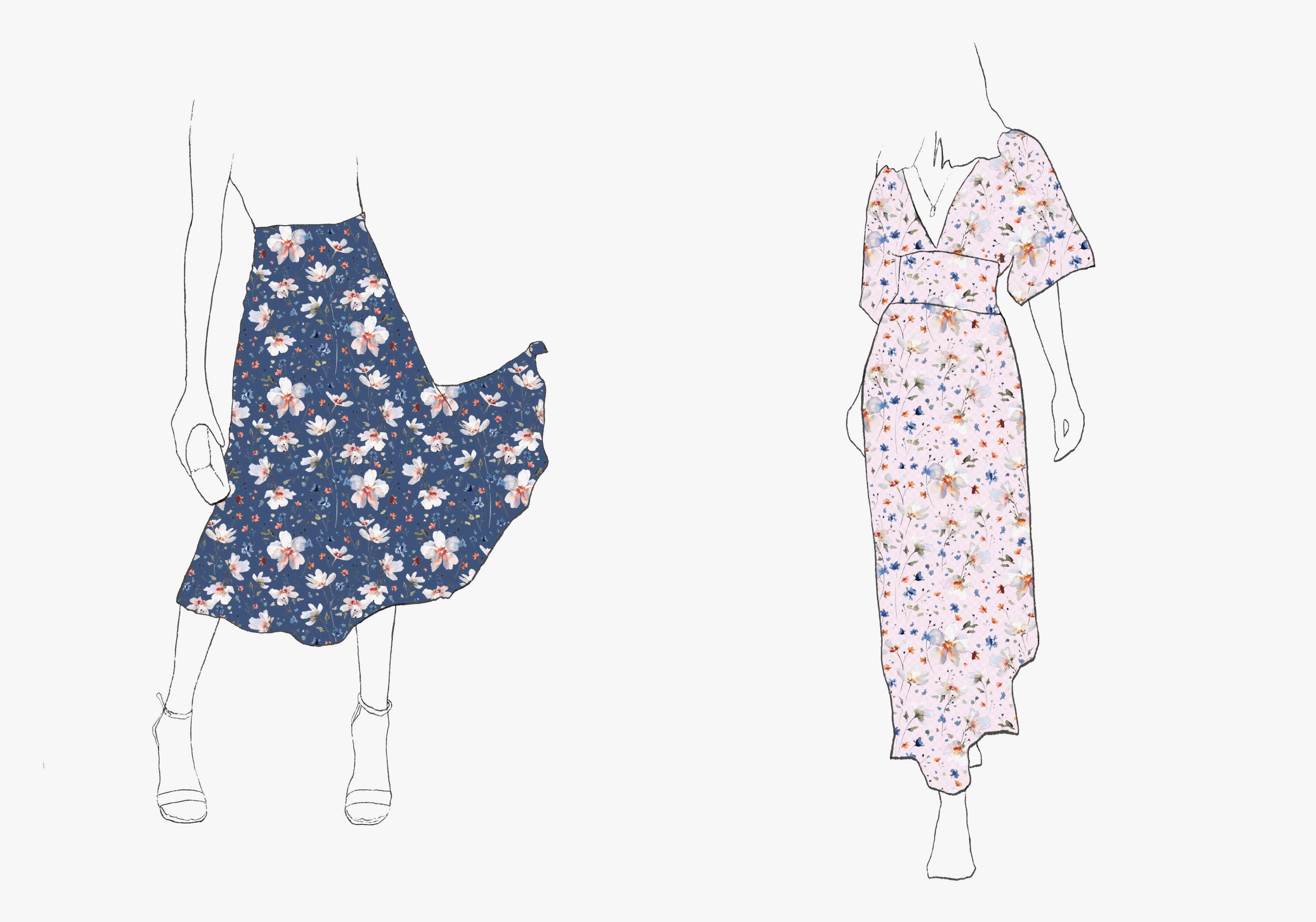 Gentle romantic pattern with watercolor meadow flowers — Изображение №7 — Иллюстрация на Dprofile