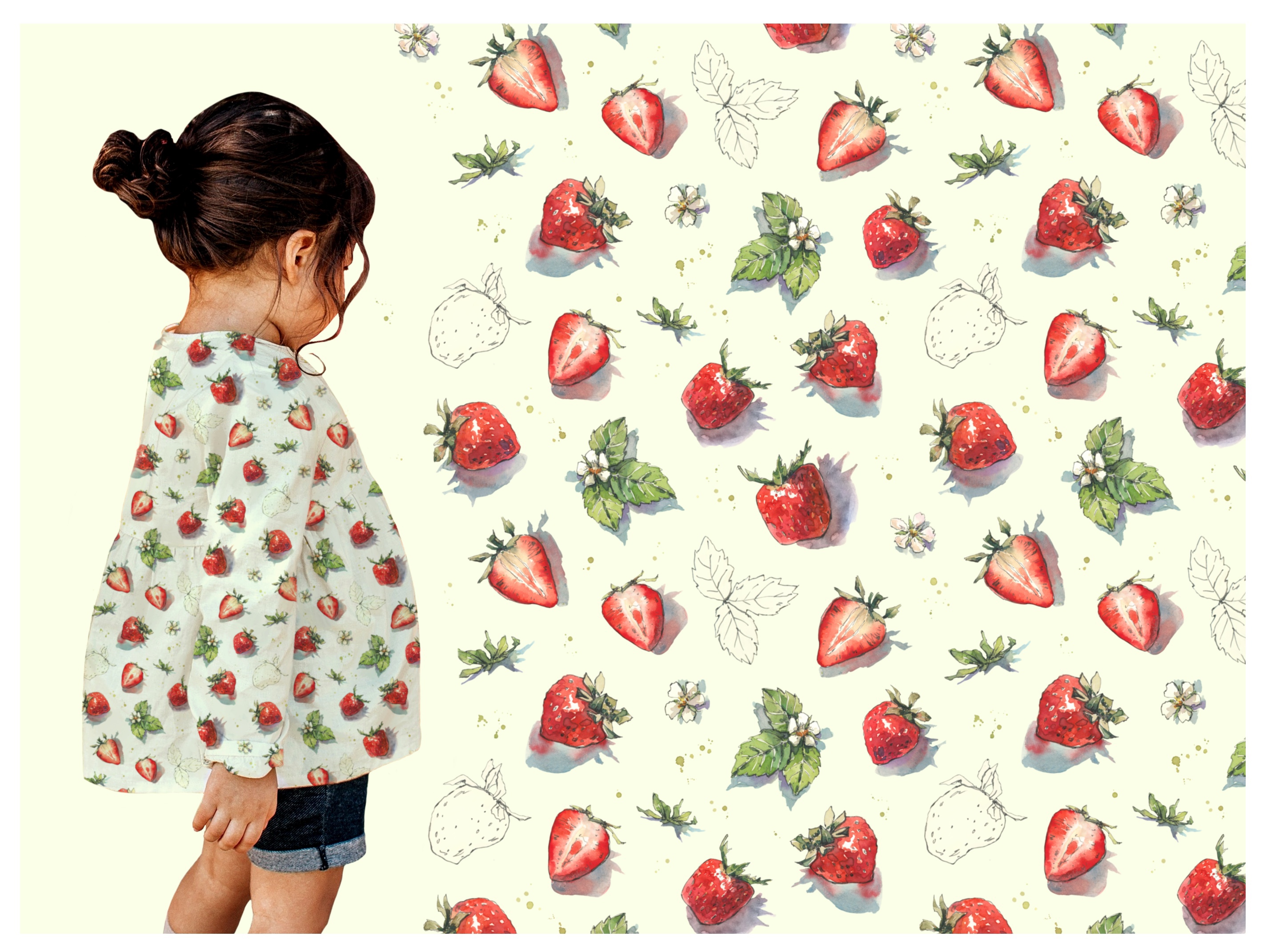 Set of seamless patterns with watercolor berries — Изображение №4 — Иллюстрация на Dprofile