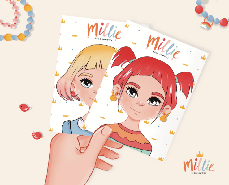 Packaging children's jewelry — Иллюстрация на Dprofile