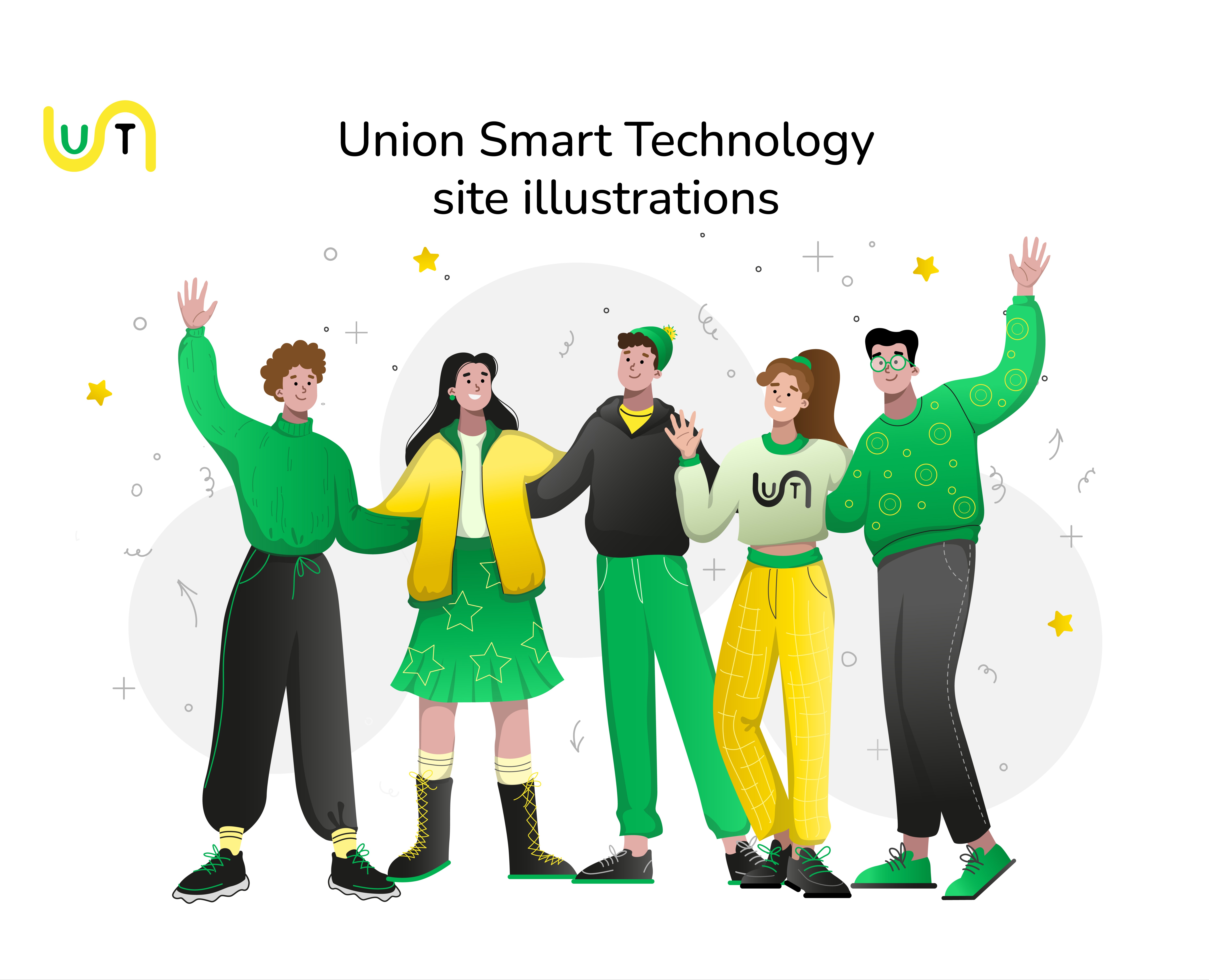 Веб-иллюстрации для сайта Union Smart Technology на Dprofile