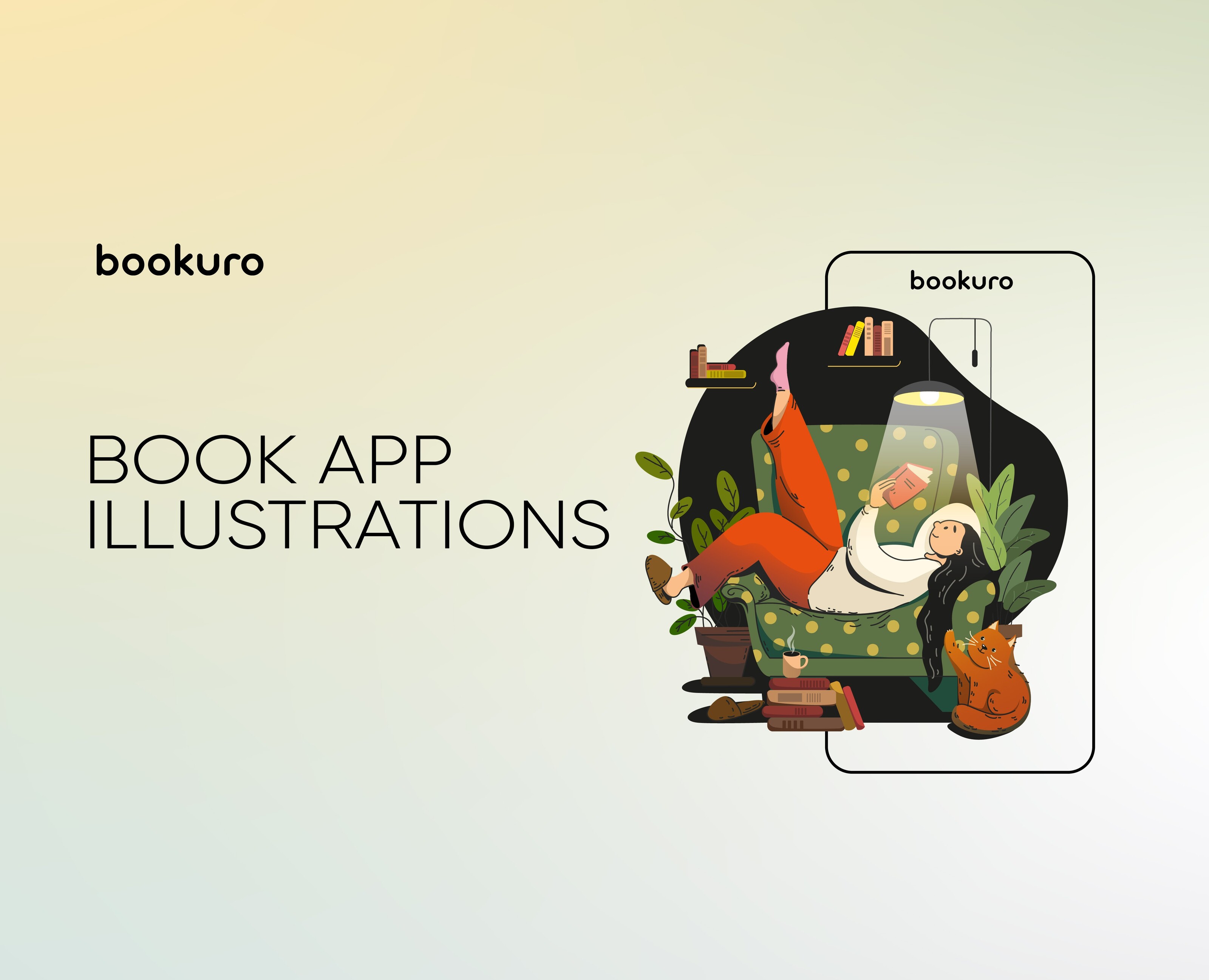 BOOK APP ILLUSTRATIONS на Dprofile