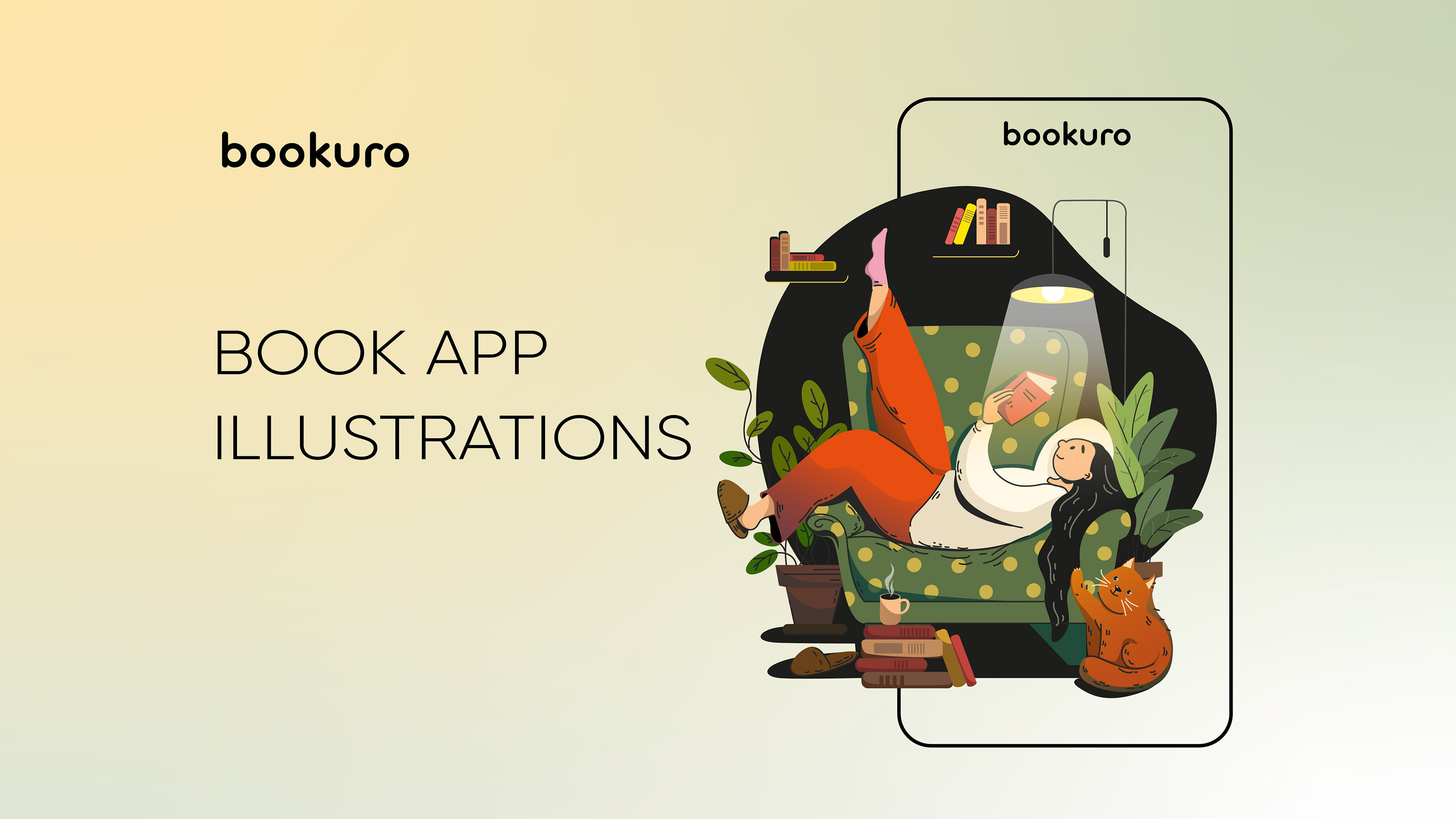 BOOK APP ILLUSTRATIONS — Изображение №1 — Иллюстрация на Dprofile