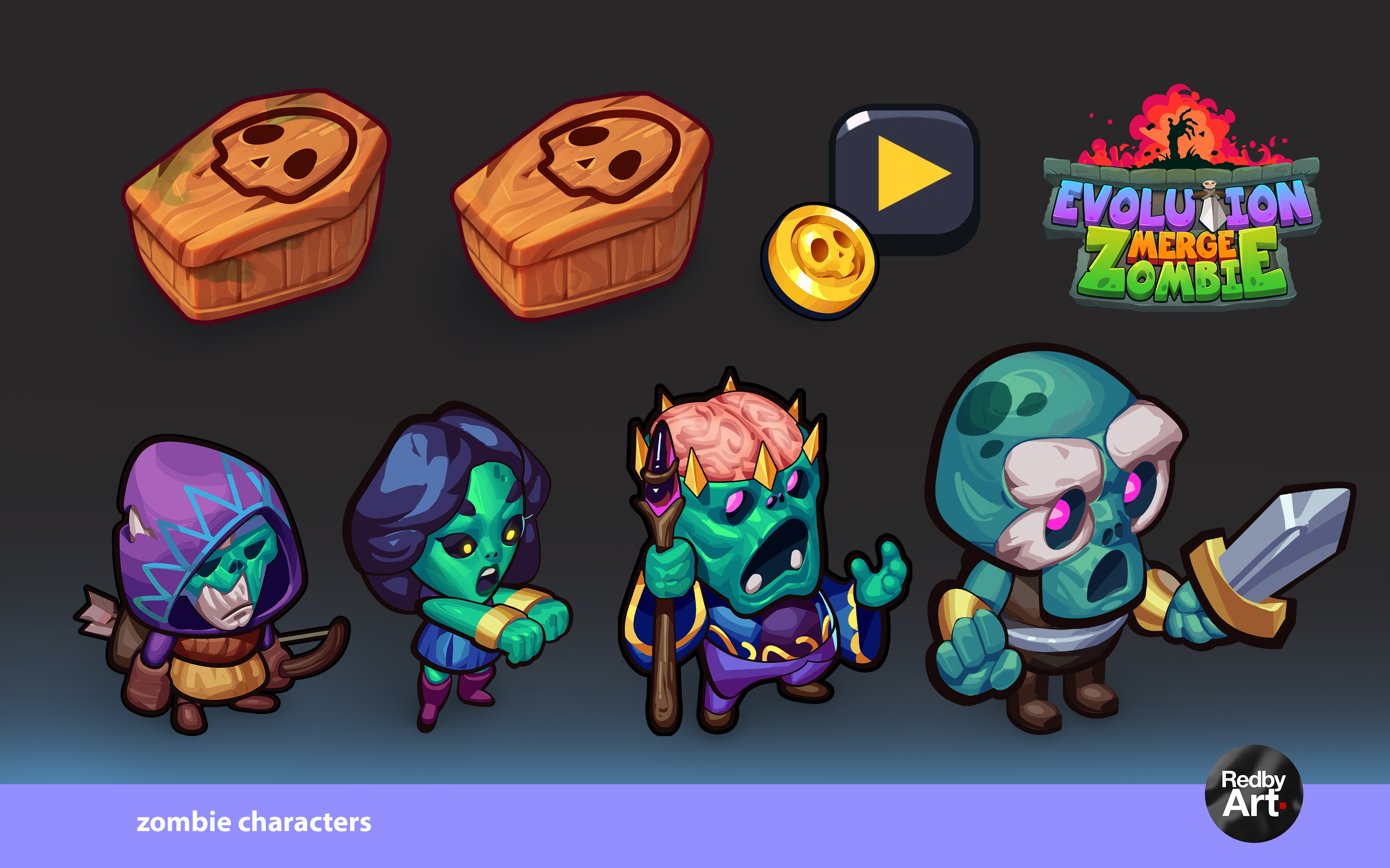 Evolution Zombie Merge — Изображение №1 — Иллюстрация, Интерфейсы на Dprofile