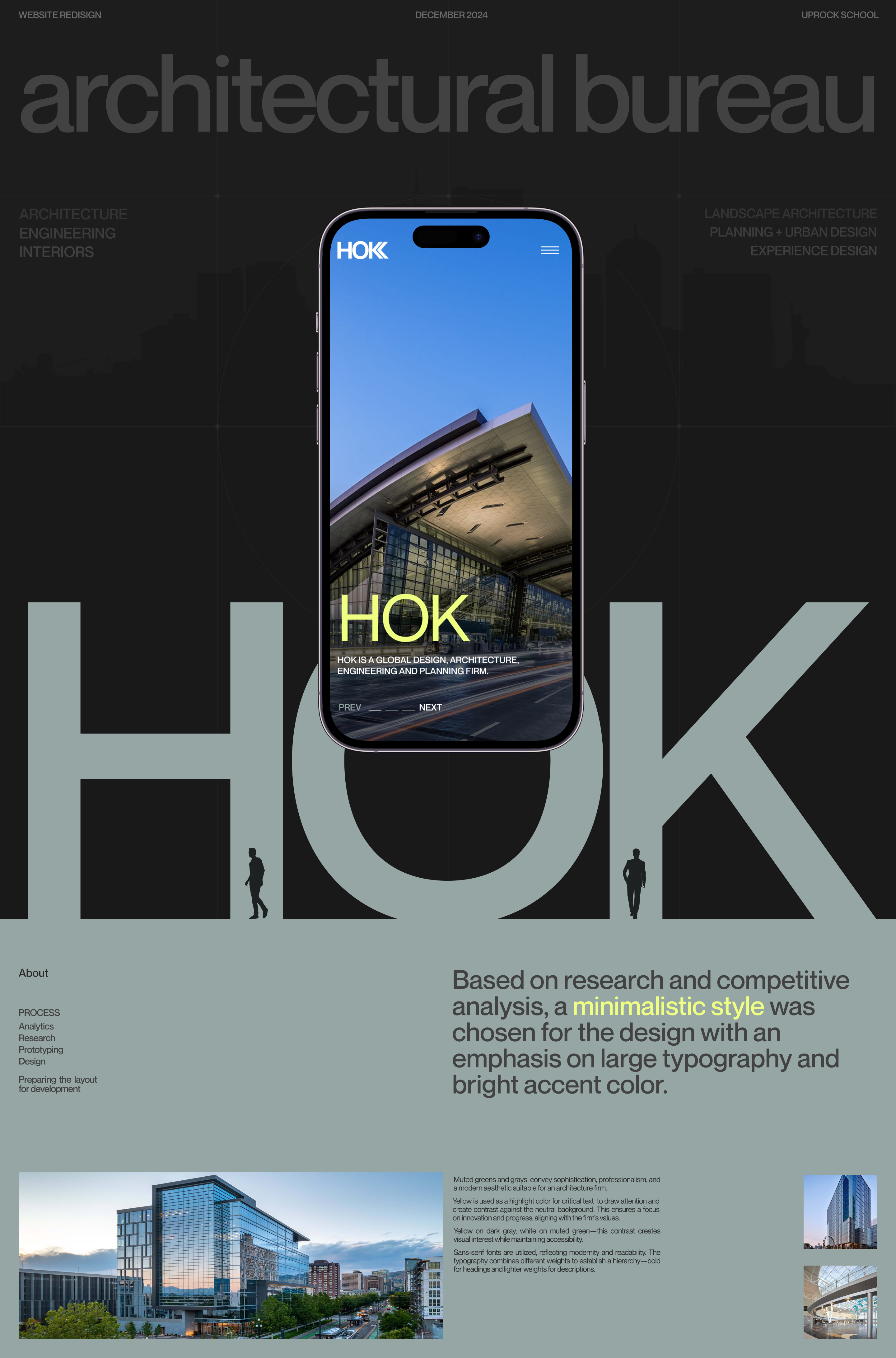 Hok architectural bureau / corporate website redesign — Изображение №1 — Интерфейсы, Брендинг на Dprofile
