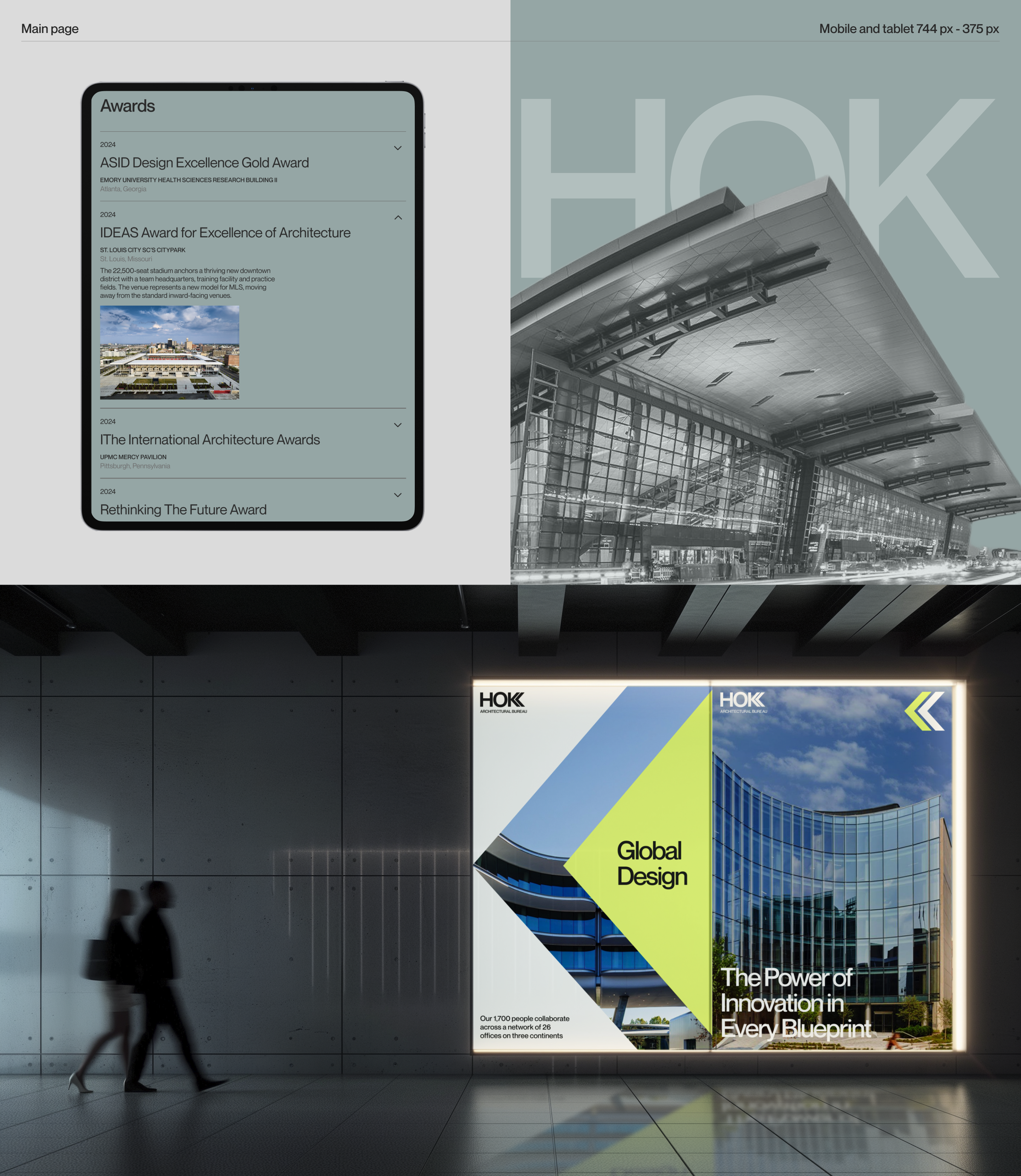 Hok architectural bureau / corporate website redesign — Изображение №4 — Интерфейсы, Брендинг на Dprofile