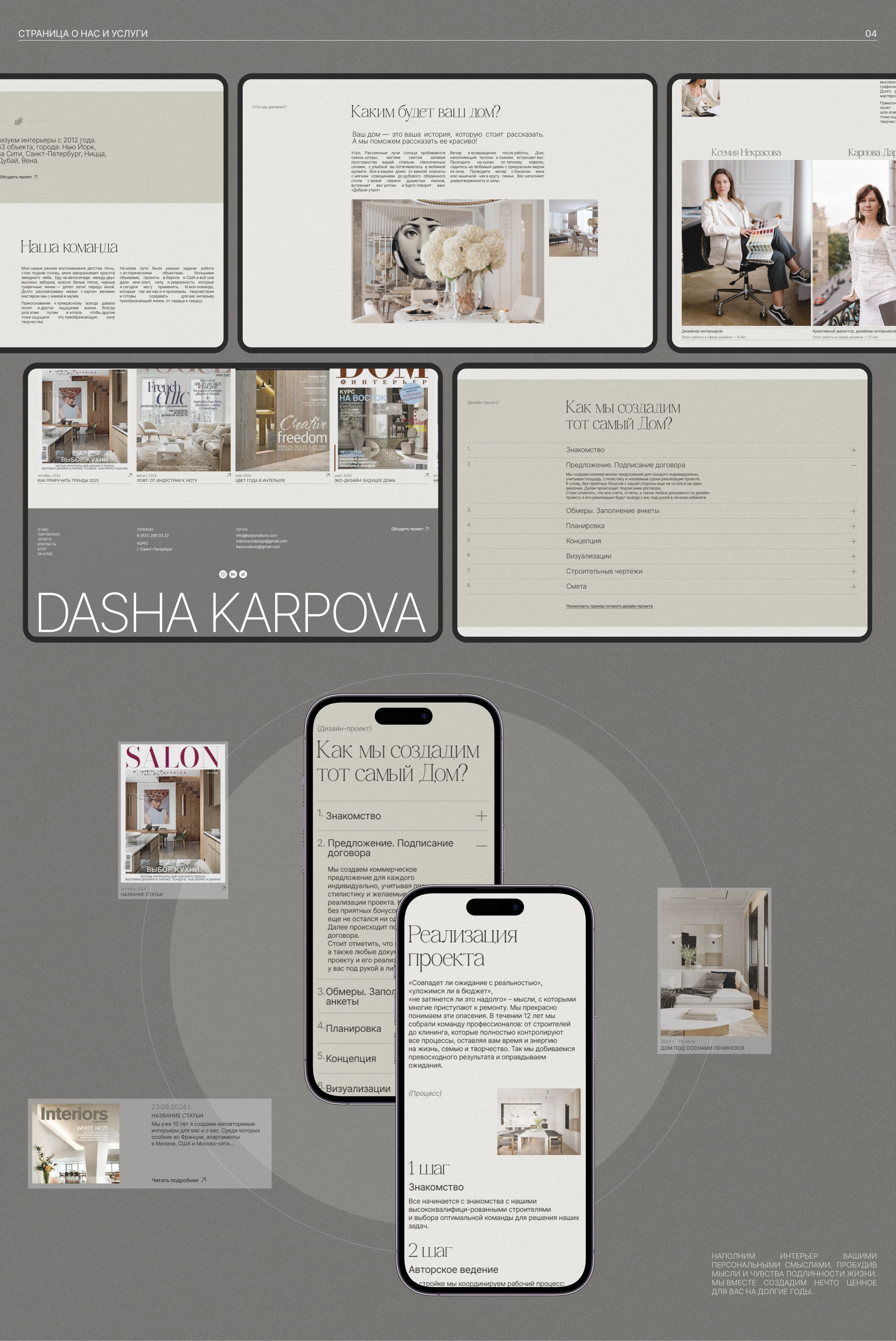 Дизайн сайта для бюро дизайна интерьеров / UX/UI design — Изображение №9 — Интерфейсы на Dprofile