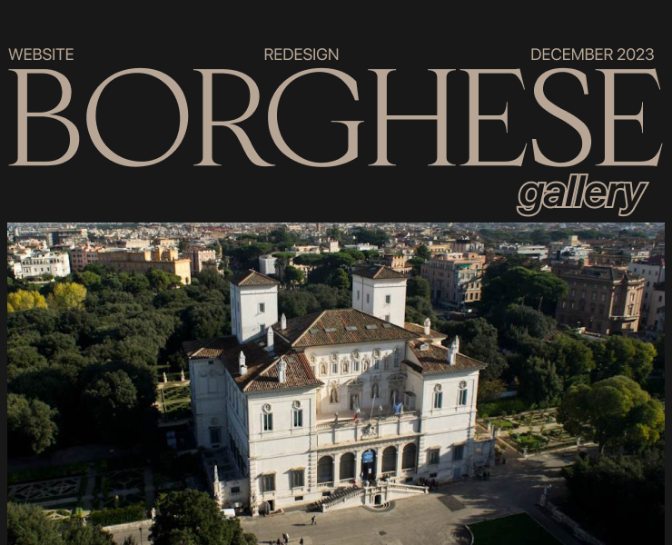 Borghese gallery website redesign — Интерфейсы на Dprofile