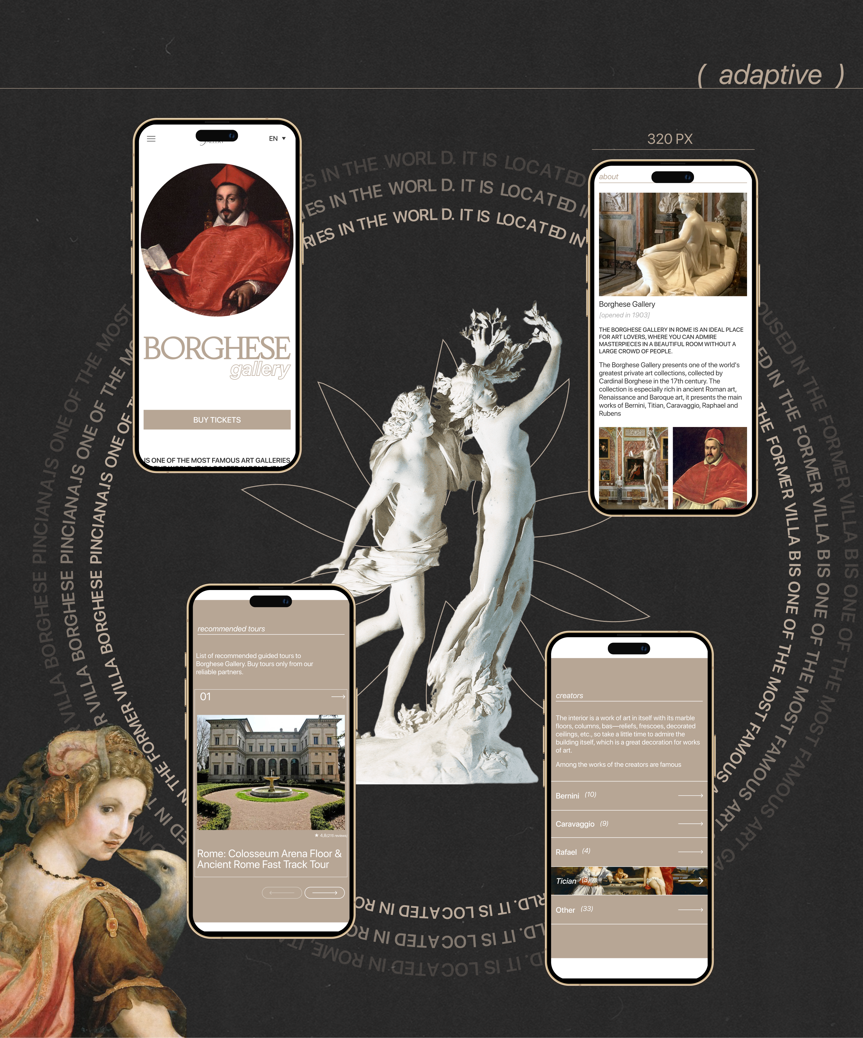 Borghese gallery website redesign — Изображение №5 — Интерфейсы на Dprofile