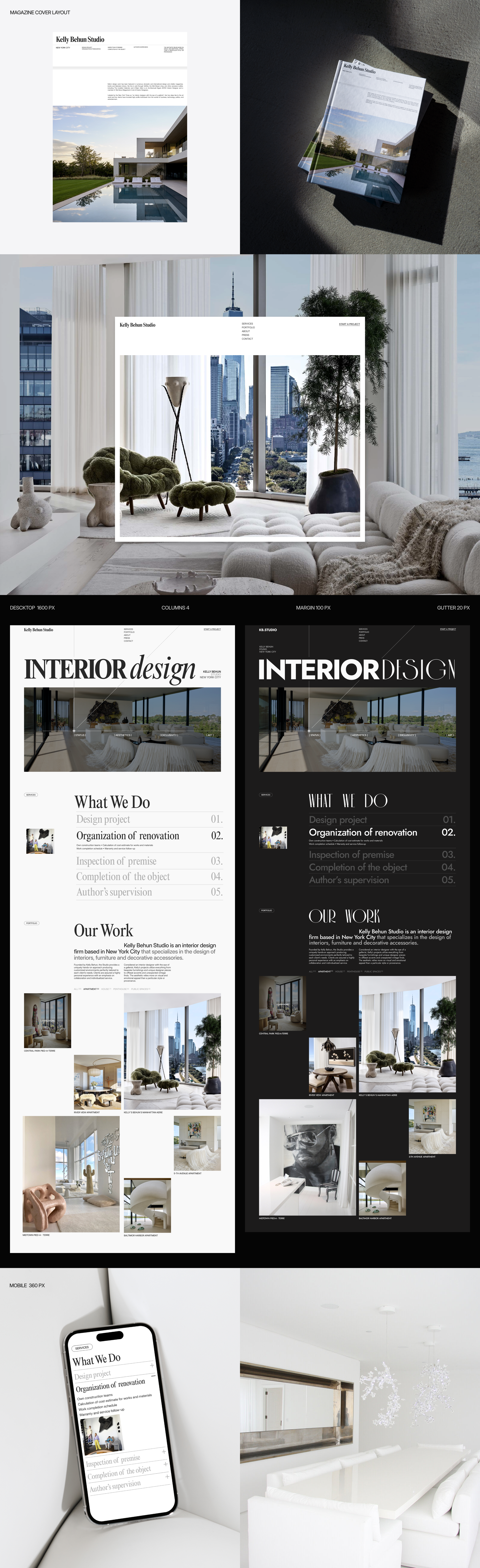 Landing page redesign / Kelly Behun Studio — Изображение №2 — Интерфейсы, Брендинг на Dprofile