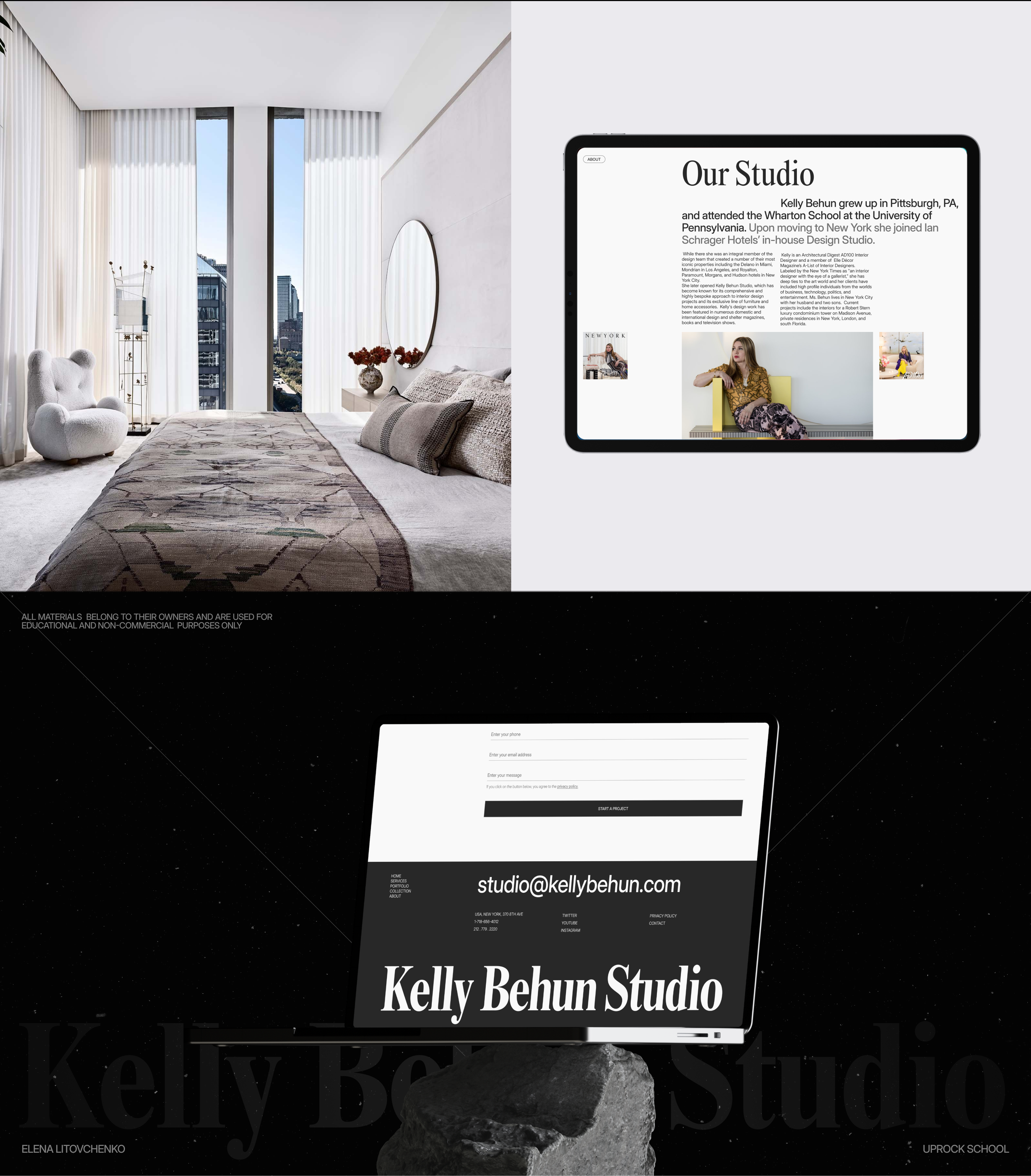 Landing page redesign / Kelly Behun Studio — Изображение №5 — Интерфейсы, Брендинг на Dprofile