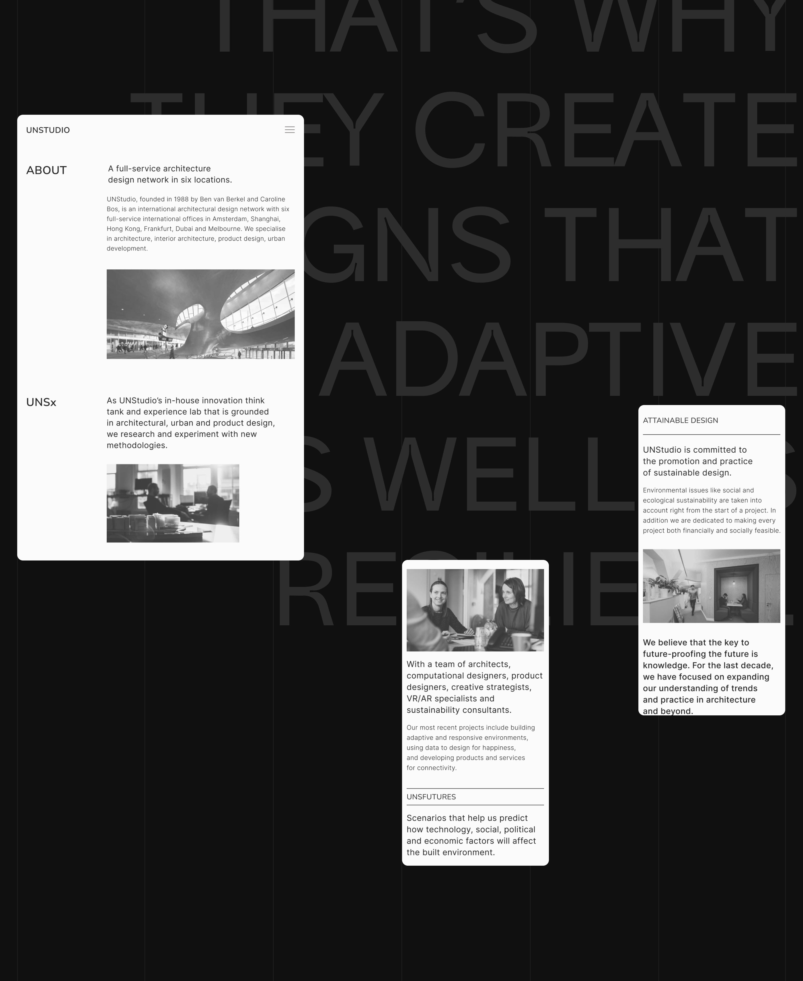 UNStudio — redesign concept — Изображение №21 — Интерфейсы на Dprofile