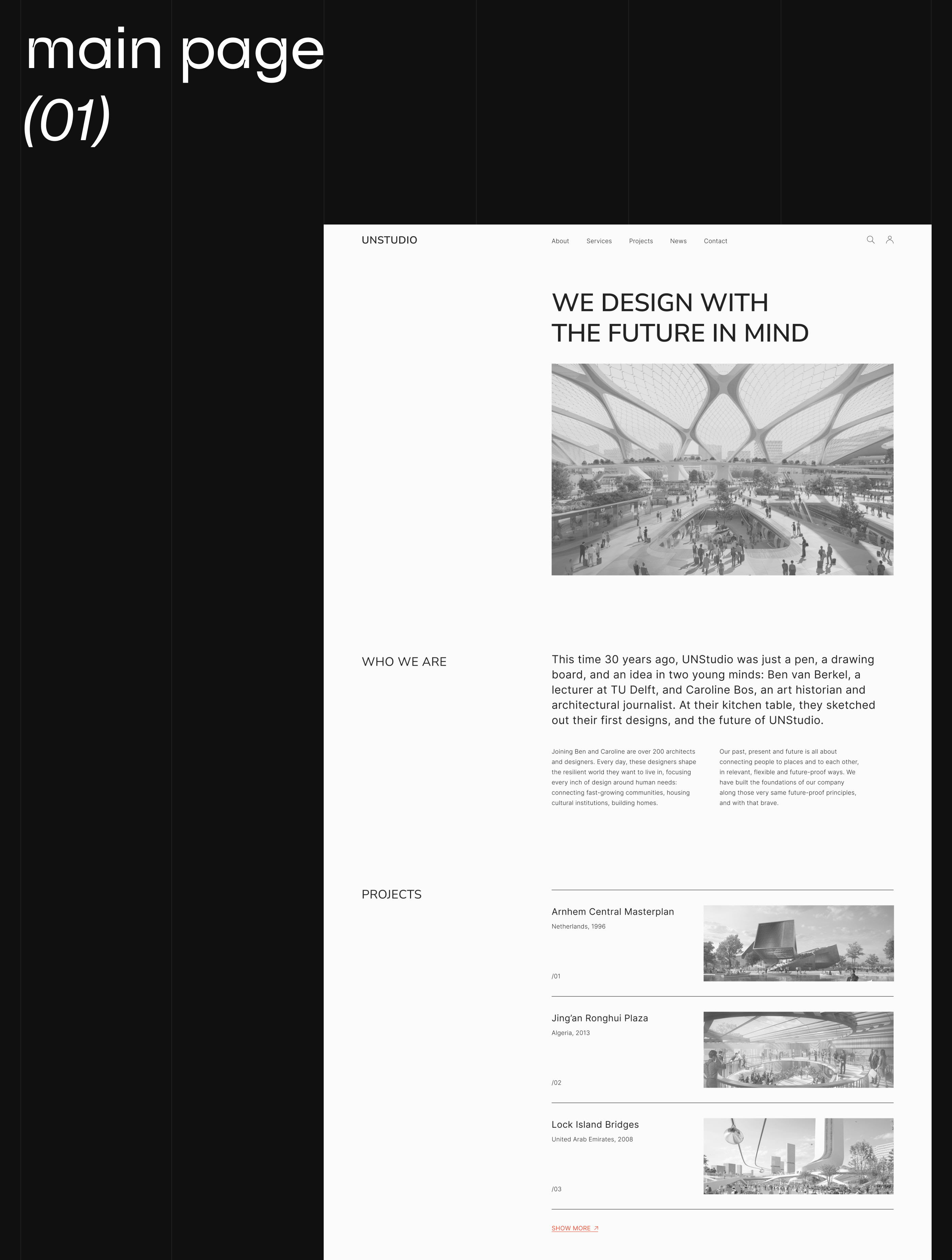 UNStudio — redesign concept — Изображение №3 — Интерфейсы на Dprofile