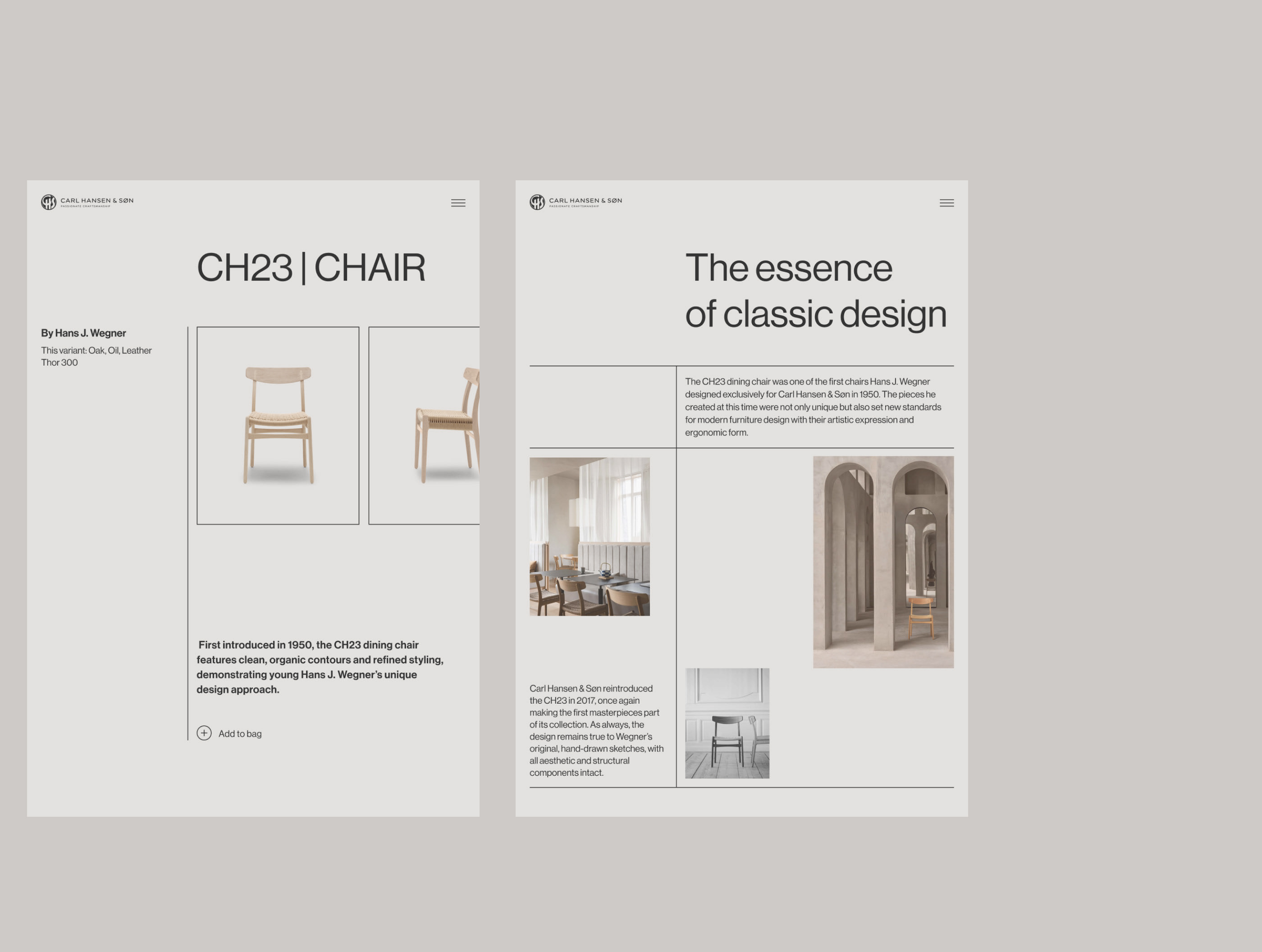 Carl Hansen & Søn — redesign concept — Изображение №18 — Интерфейсы на Dprofile