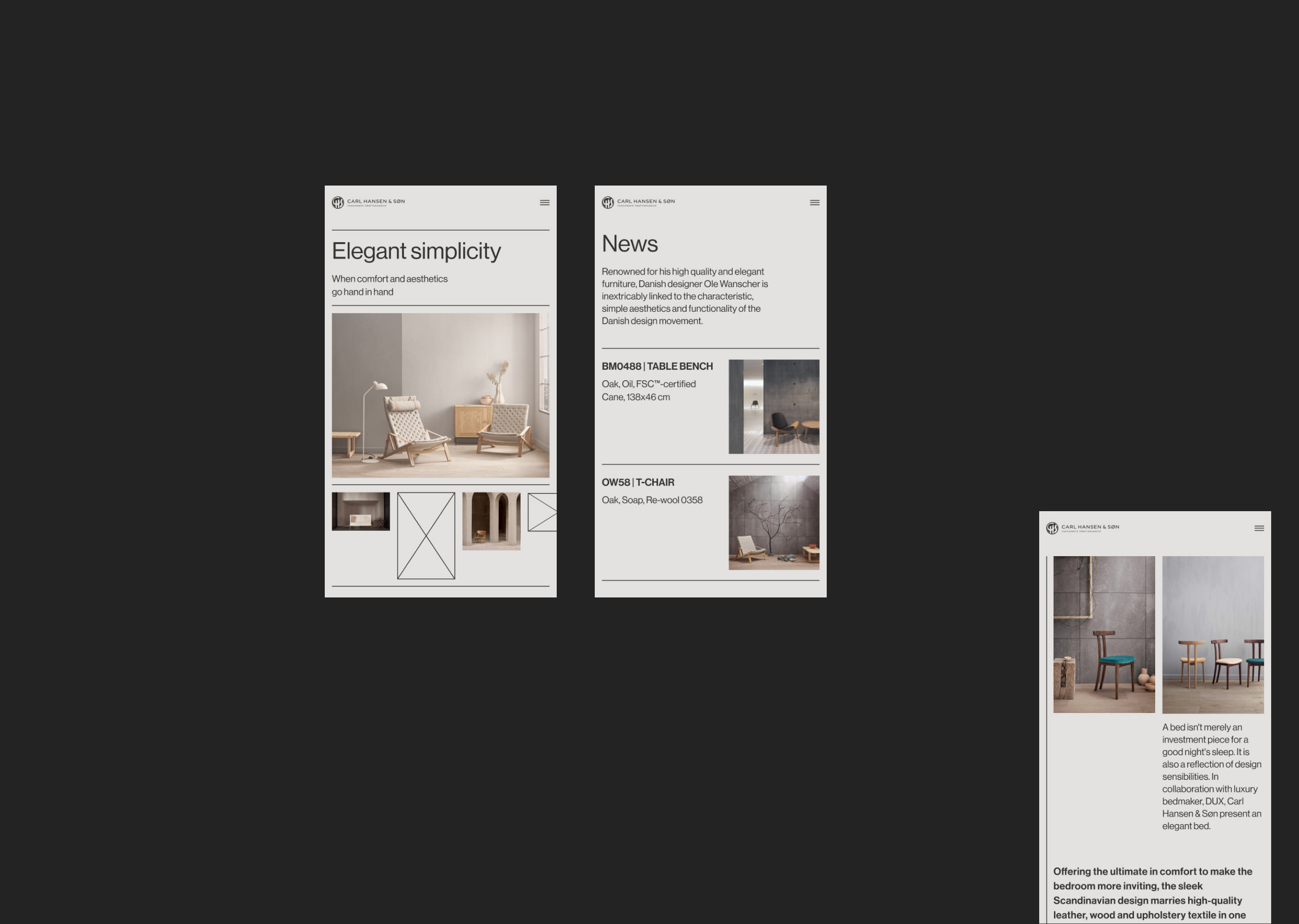 Carl Hansen & Søn — redesign concept — Изображение №8 — Интерфейсы на Dprofile