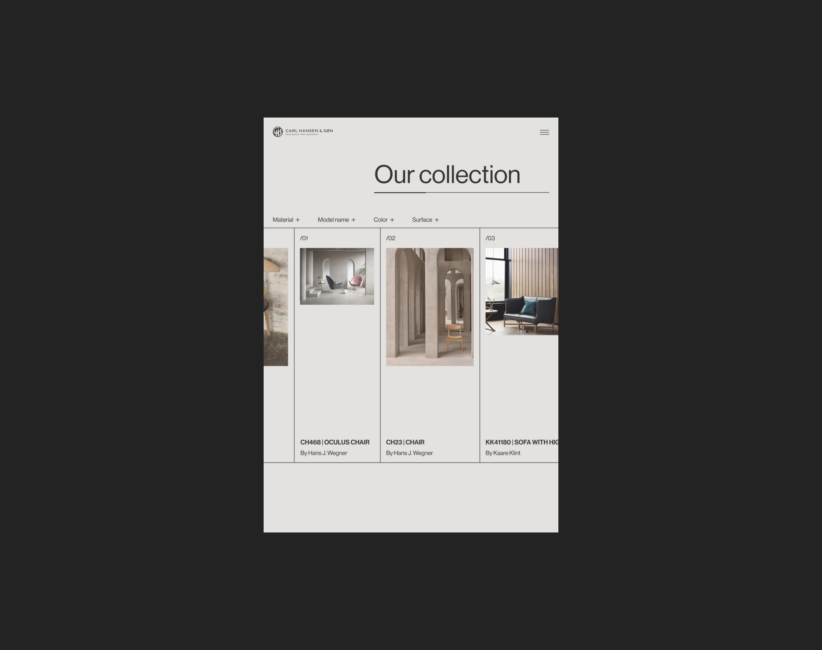 Carl Hansen & Søn — redesign concept — Изображение №22 — Интерфейсы на Dprofile