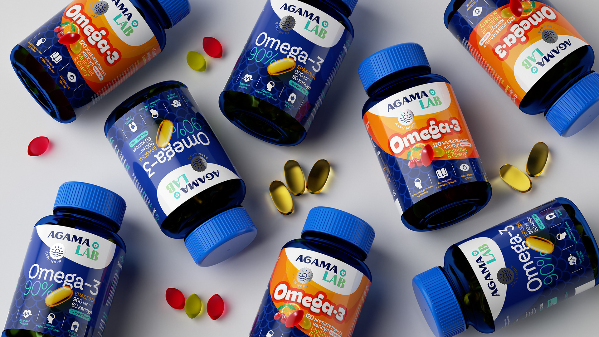 Omega-3 — Изображение №13 — Брендинг, Графика, 3D на Dprofile