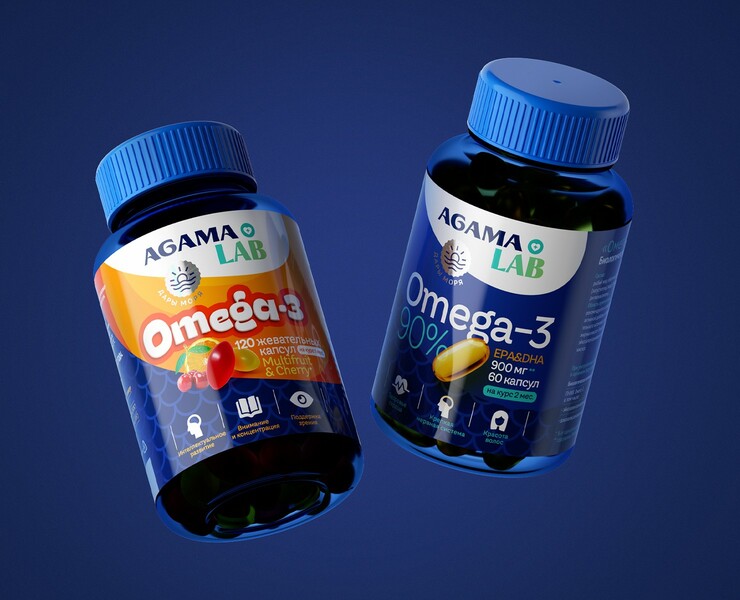 Omega-3 — Брендинг, Графика, 3D на Dprofile