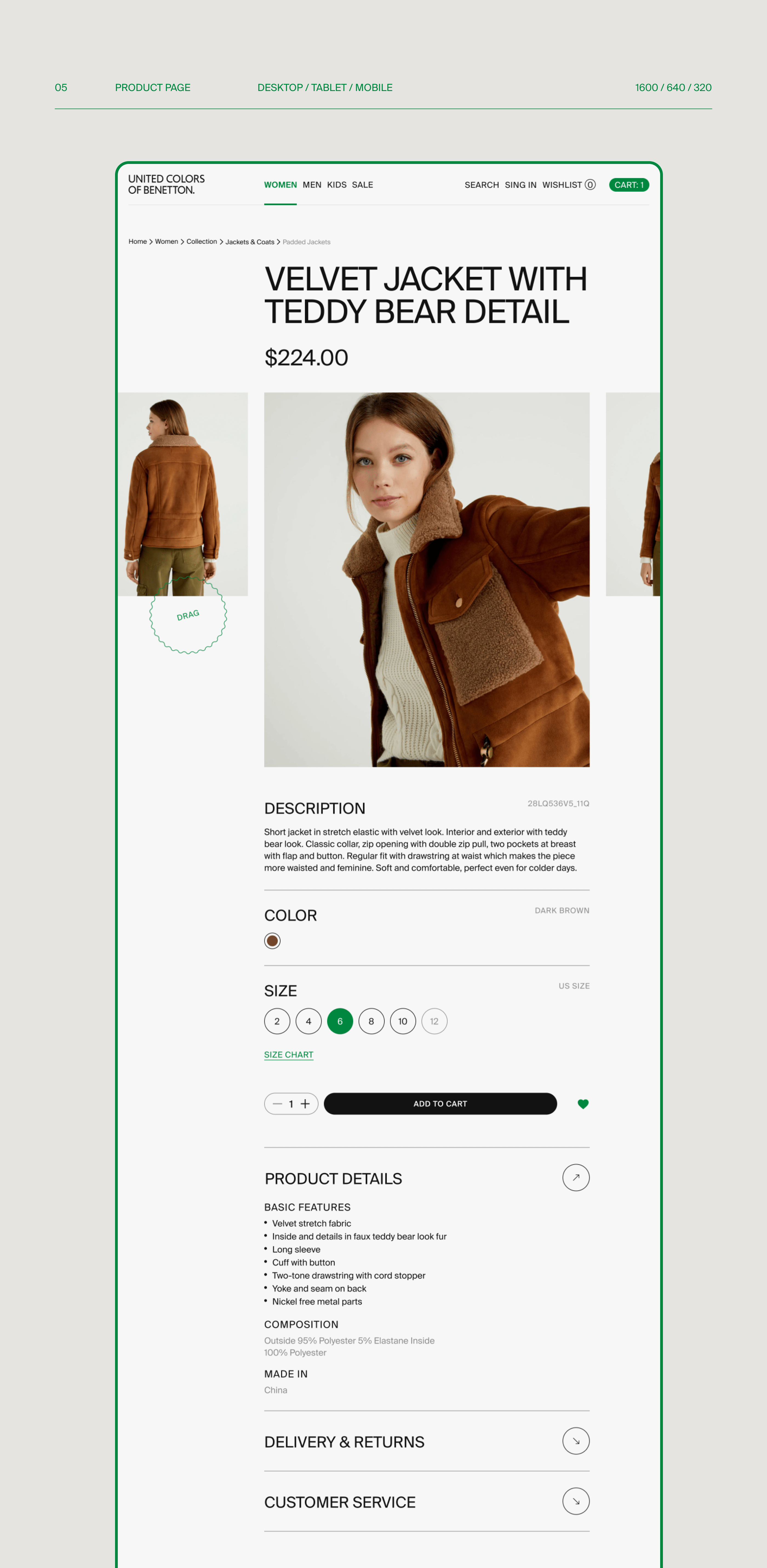 United Colors of Benetton|e-commerce — Изображение №10 — Интерфейсы на Dprofile
