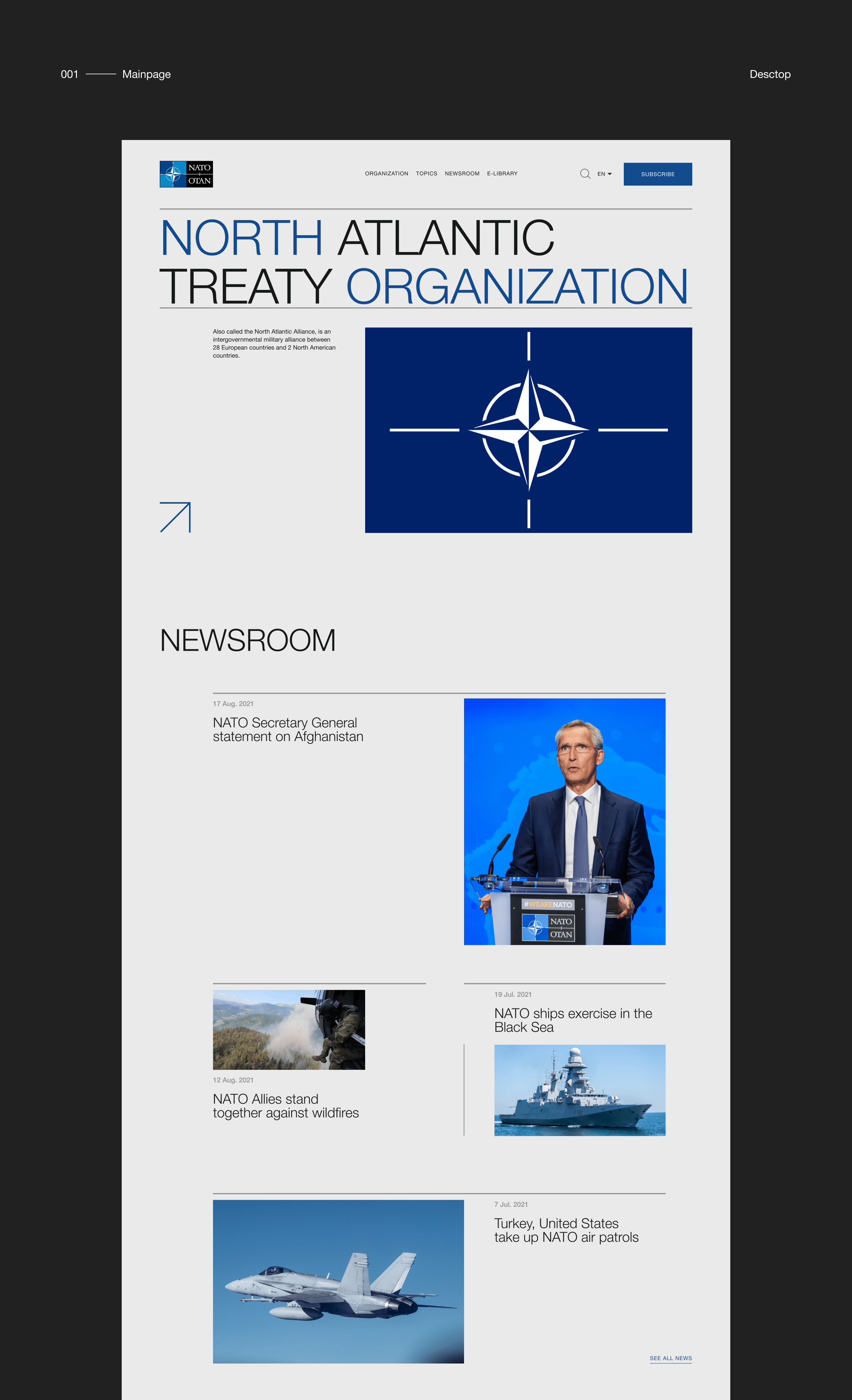 NATO — corporate website — Изображение №2 — Интерфейсы на Dprofile