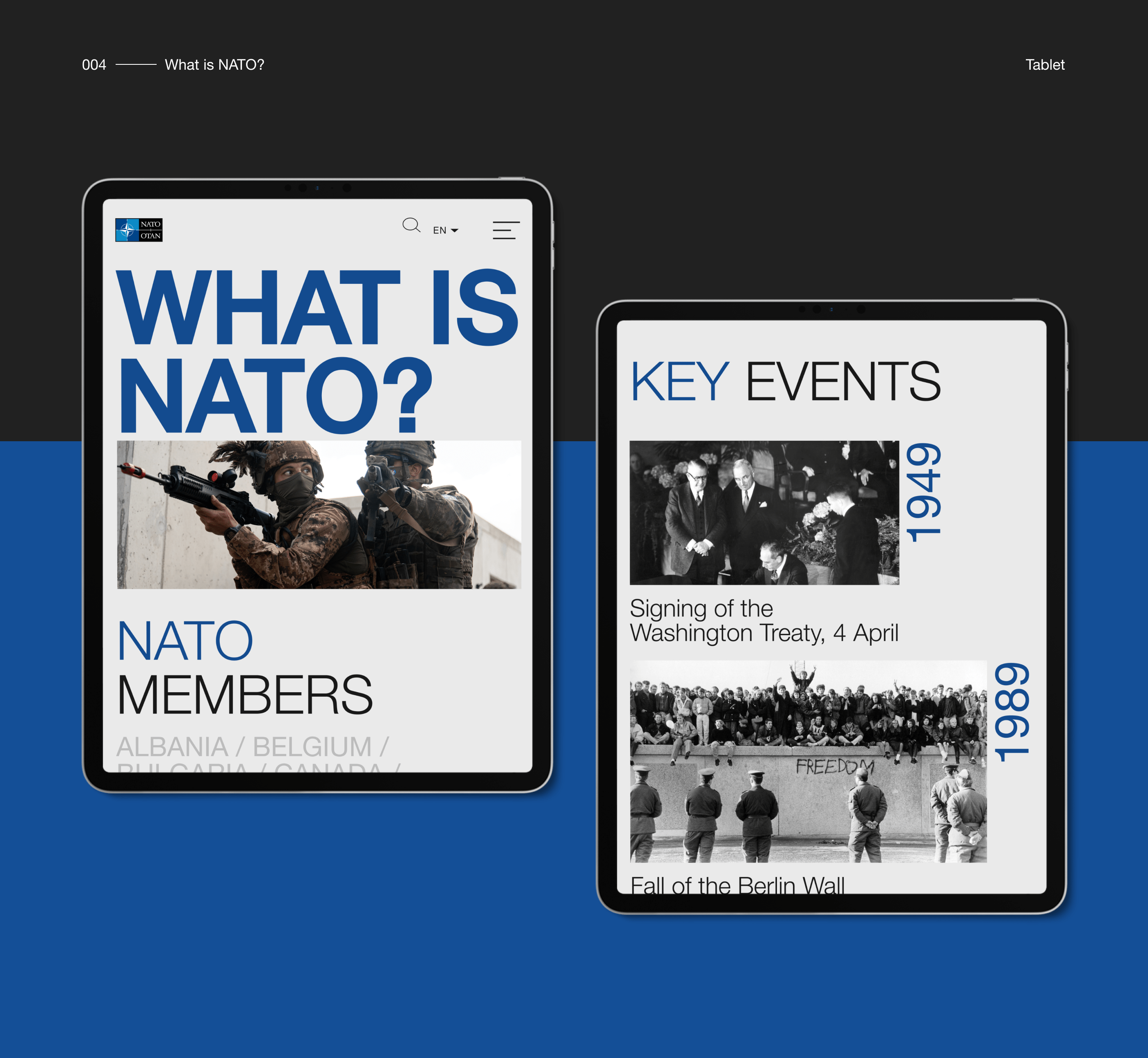 NATO — corporate website — Изображение №8 — Интерфейсы на Dprofile