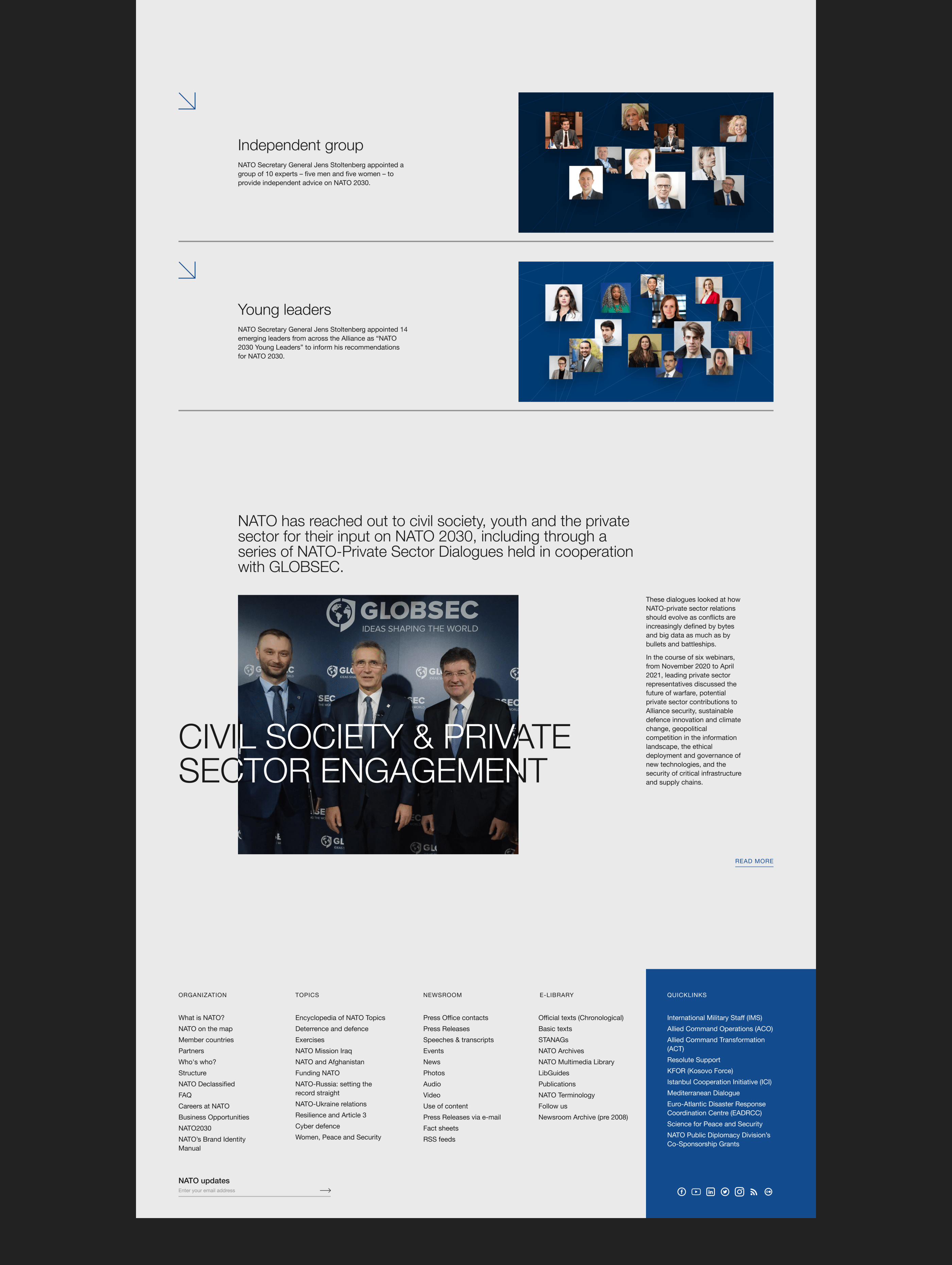 NATO — corporate website — Изображение №15 — Интерфейсы на Dprofile