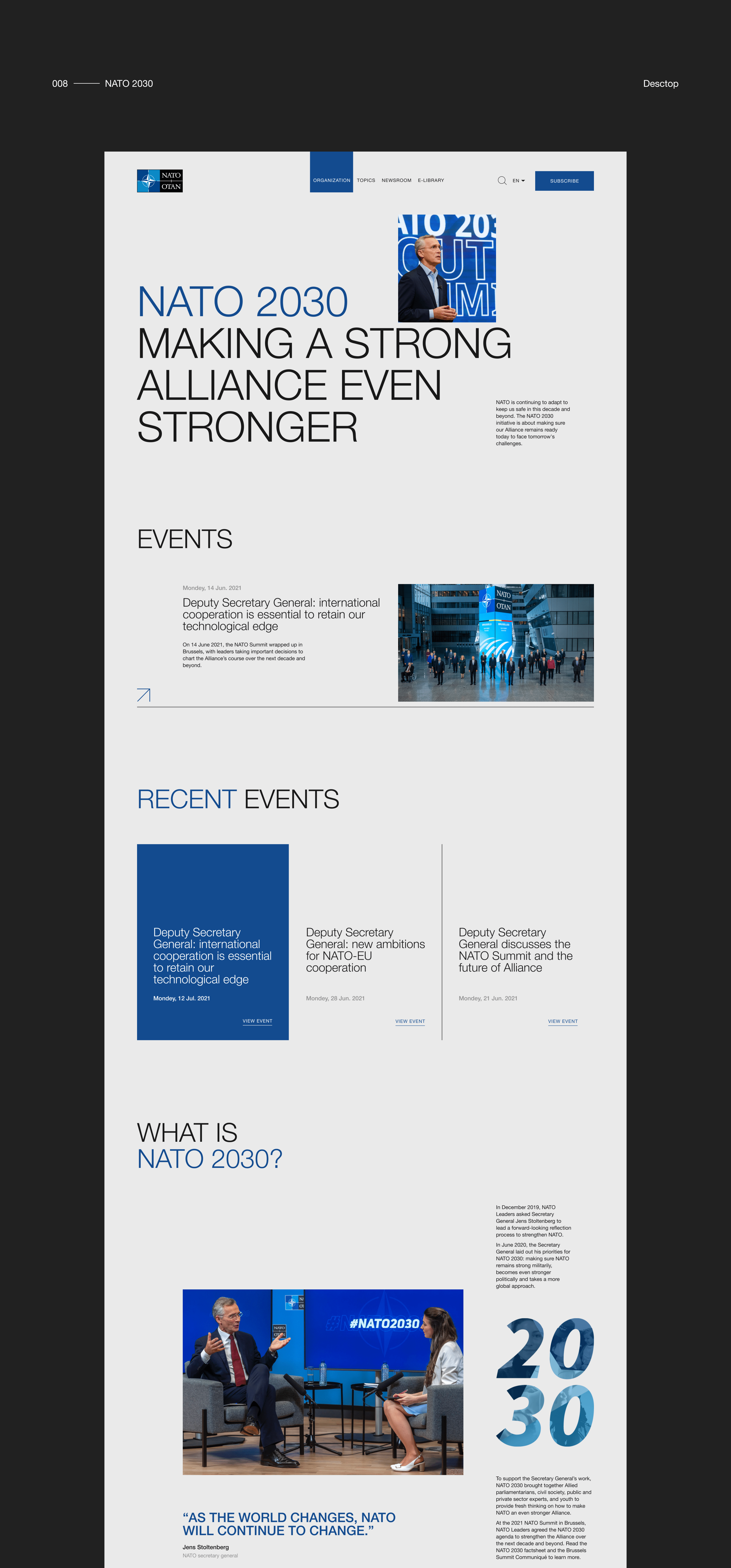 NATO — corporate website — Изображение №14 — Интерфейсы на Dprofile