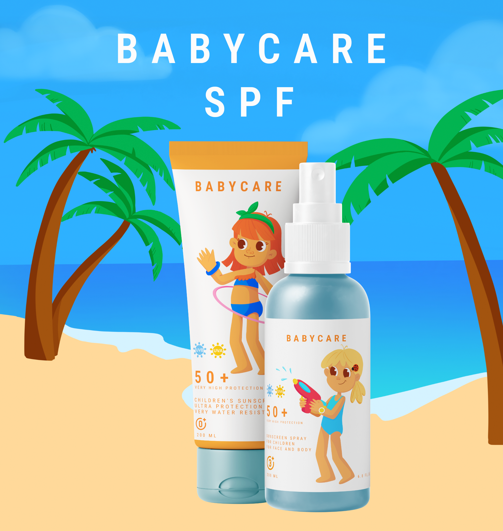 Дизайн упаковки детской косметики "Babycare" — Изображение №1 — Брендинг, Иллюстрация на Dprofile