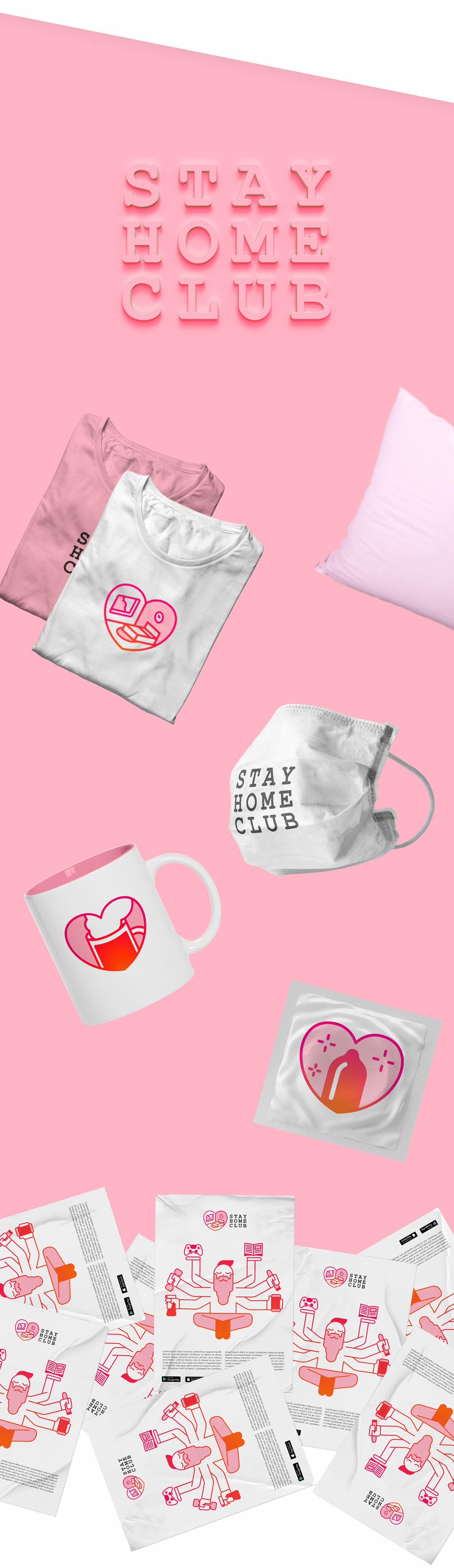 STAY HOME CLUB — Изображение №6 — Интерфейсы, Брендинг на Dprofile