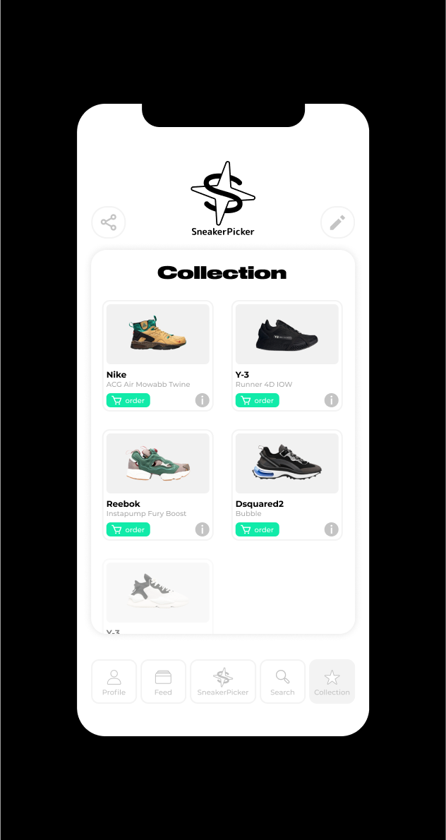 SNEAKER PICKER — Изображение №11 — Интерфейсы, Брендинг на Dprofile