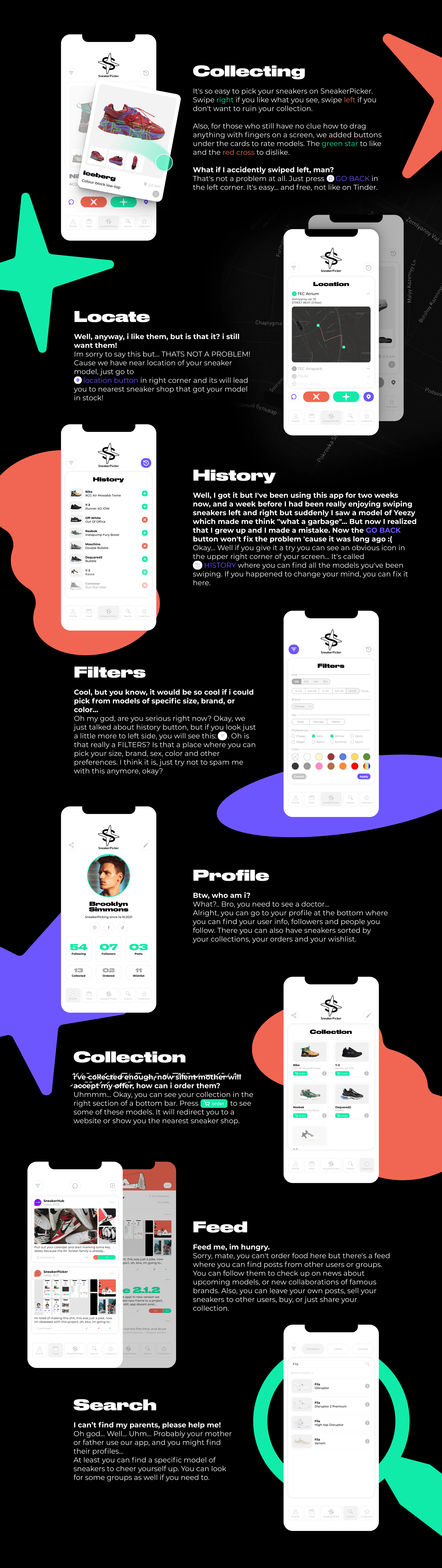 SNEAKER PICKER — Изображение №16 — Интерфейсы, Брендинг на Dprofile