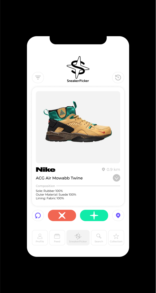 SNEAKER PICKER — Изображение №6 — Интерфейсы, Брендинг на Dprofile