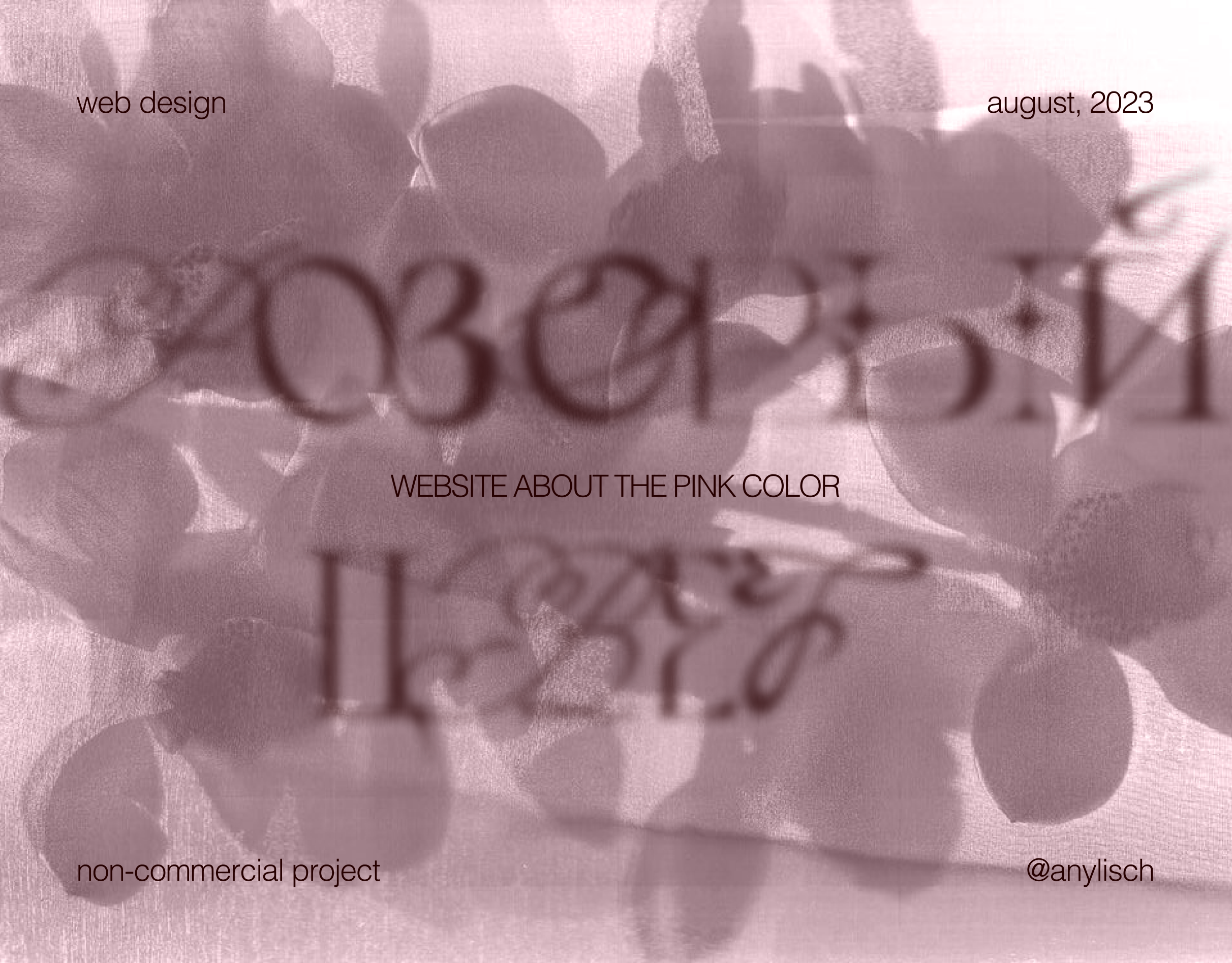 Website about the pink color — Изображение №1 — Интерфейсы, Иллюстрация на Dprofile