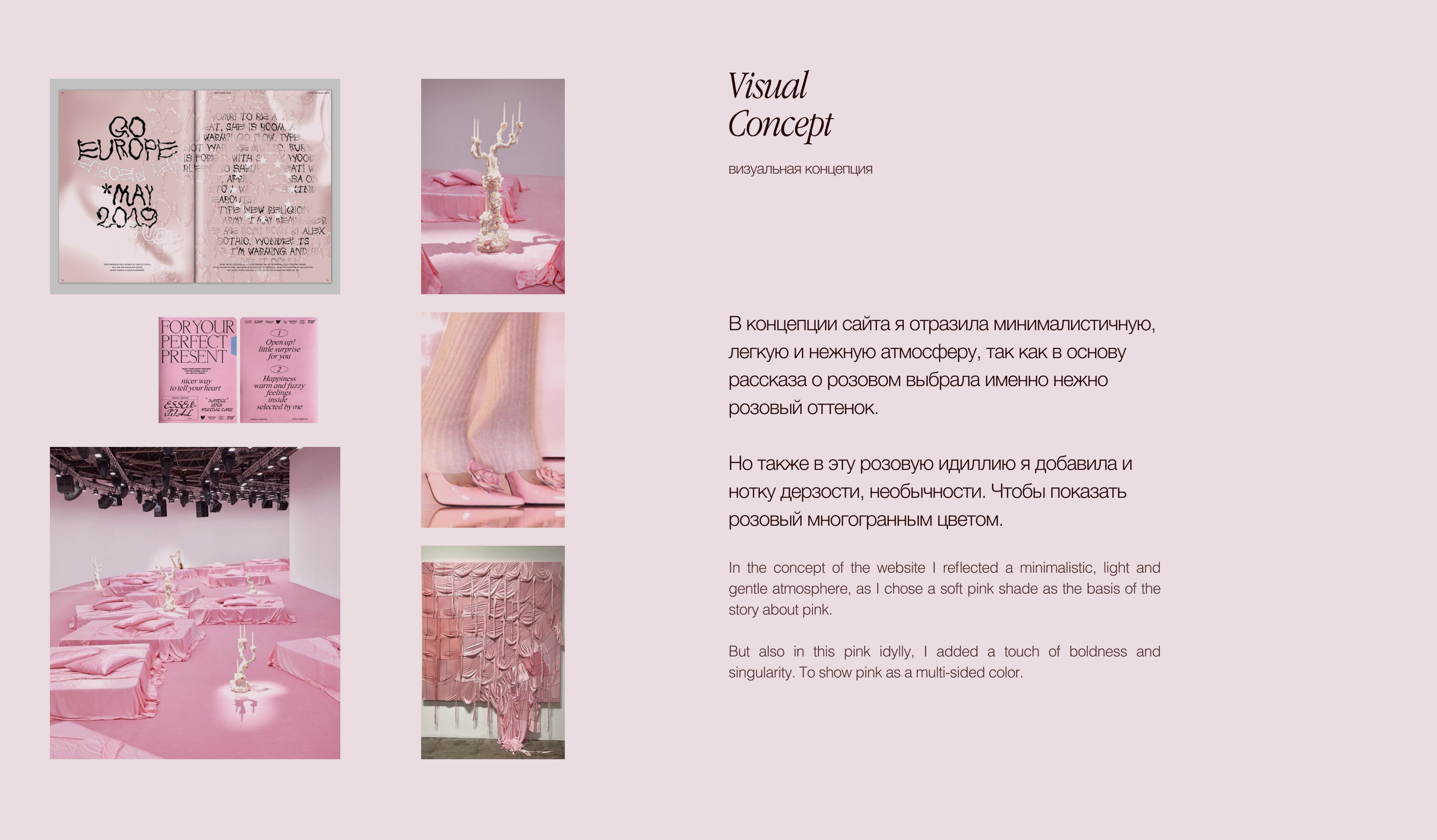 Website about the pink color — Изображение №4 — Интерфейсы, Иллюстрация на Dprofile