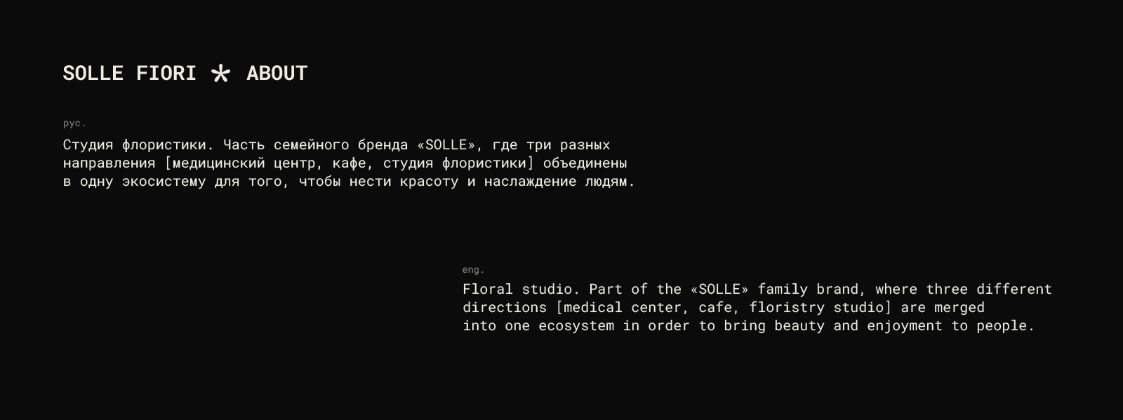 Solle Fiori / Brand identity for floral studio — Изображение №2 — Брендинг, Графика на Dprofile