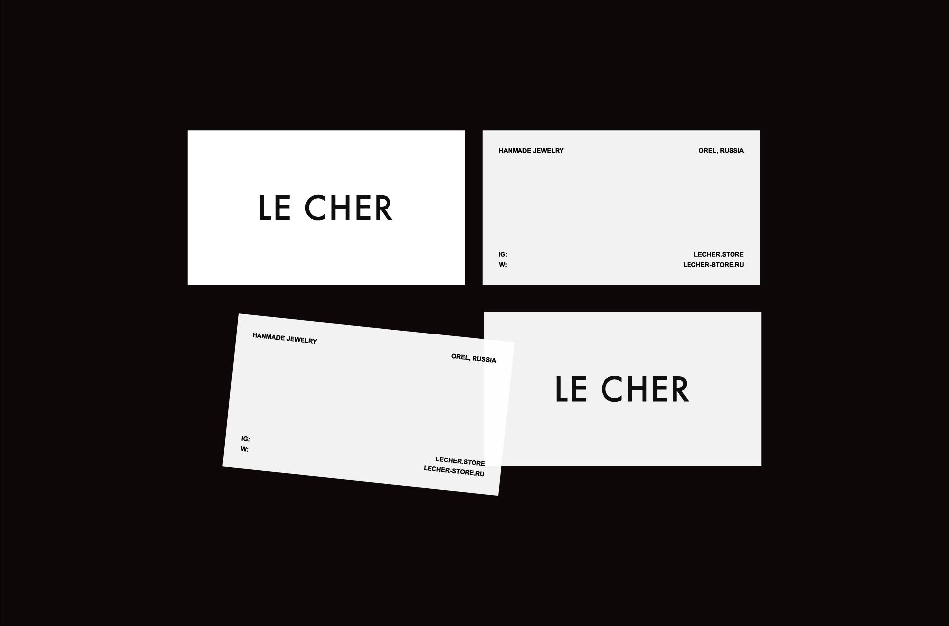 LE CHER - jewelry brand logotype — Изображение №6 — Брендинг, Графика на Dprofile