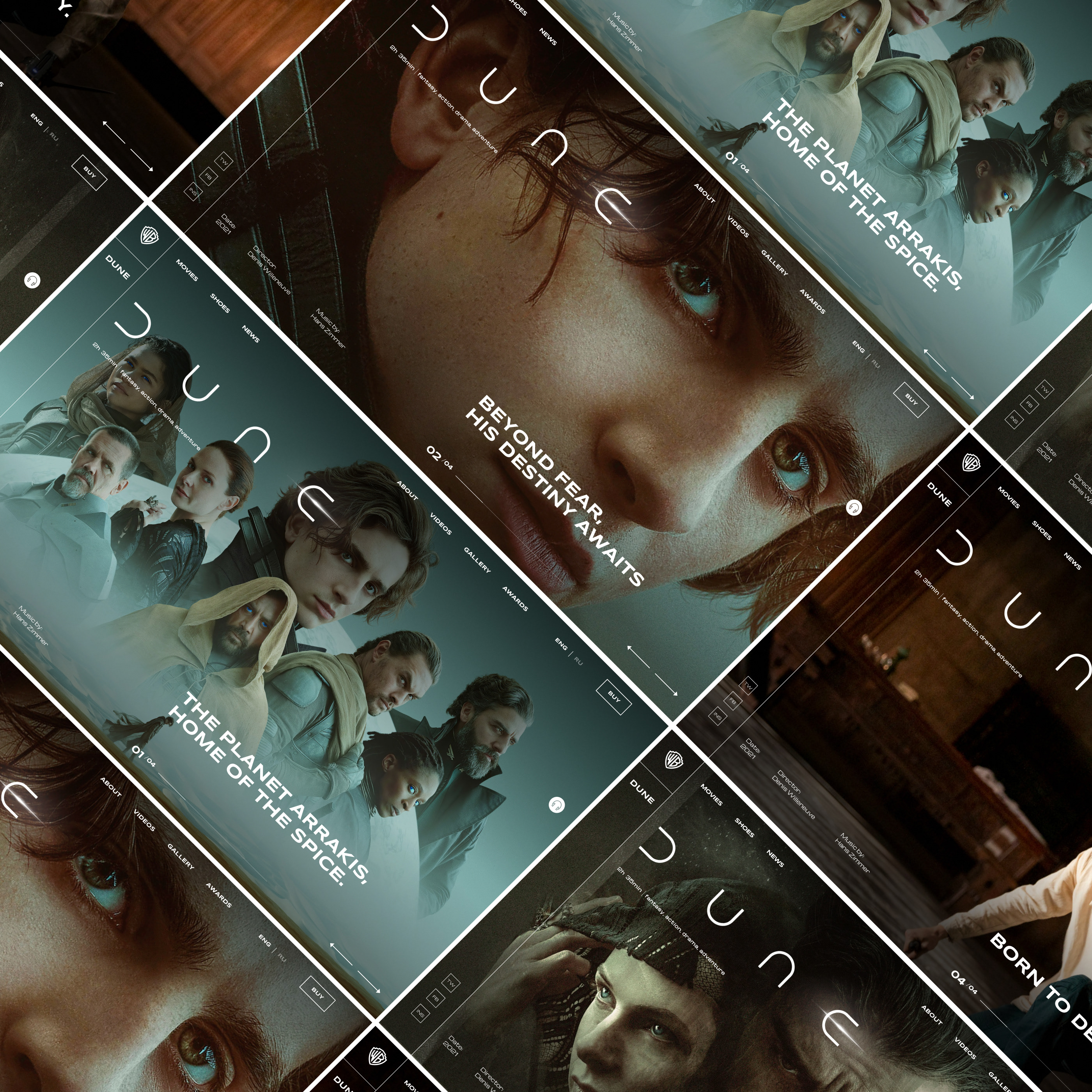 Dune. 2021. Movie Page — Изображение №4 — Интерфейсы, Иллюстрация на Dprofile
