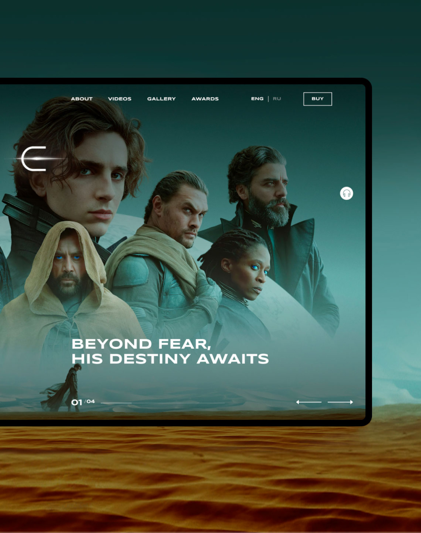 Dune. 2021. Movie Page — Изображение №3 — Интерфейсы, Иллюстрация на Dprofile