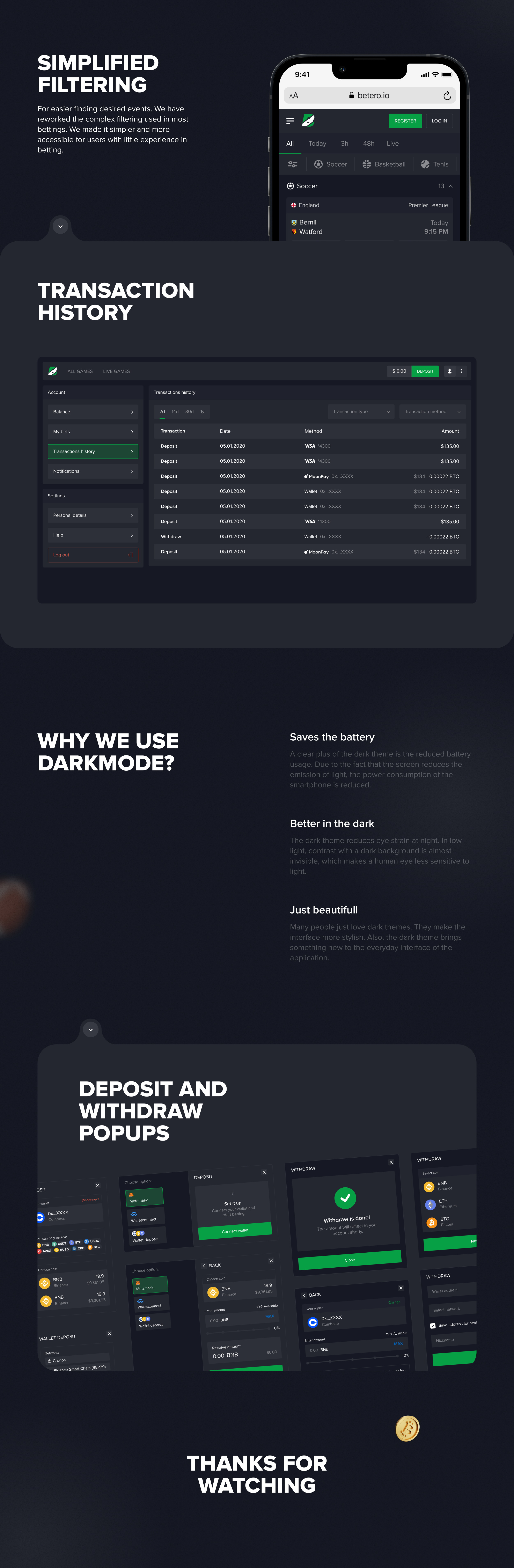 Betero - Betting platform — Изображение №4 — Интерфейсы на Dprofile