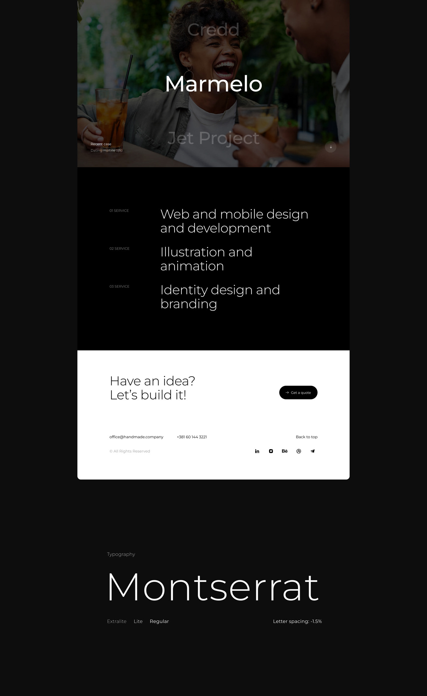 Handmade Company - Digital agency website — Изображение №4 — Интерфейсы на Dprofile